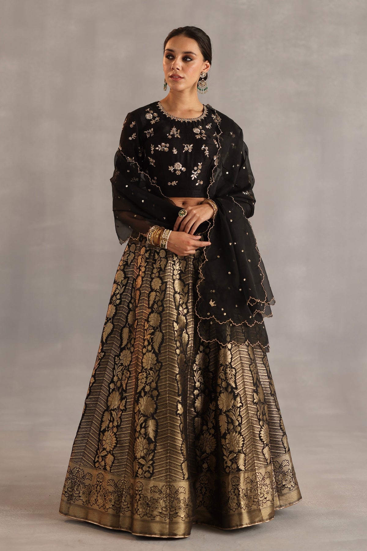 Malhar Black Lehenga