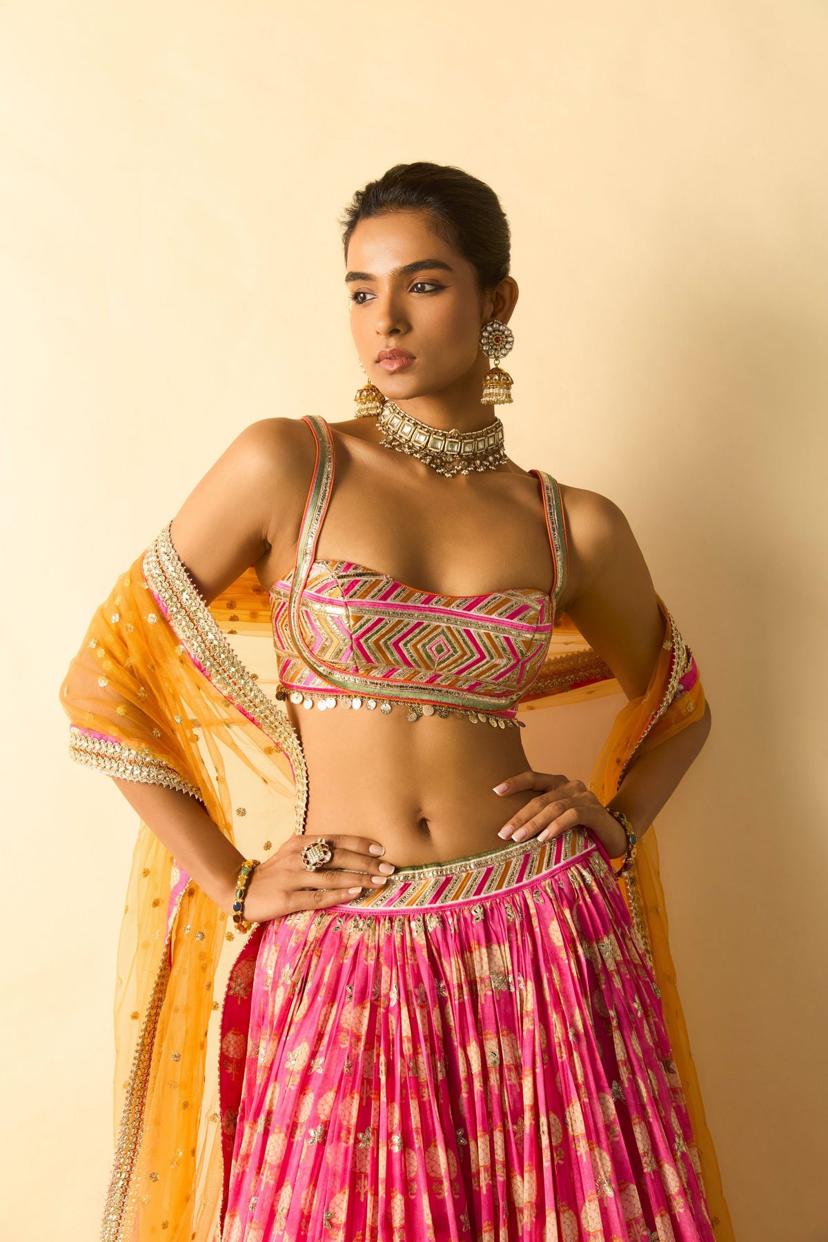 Pink Mannat Lehenga Set