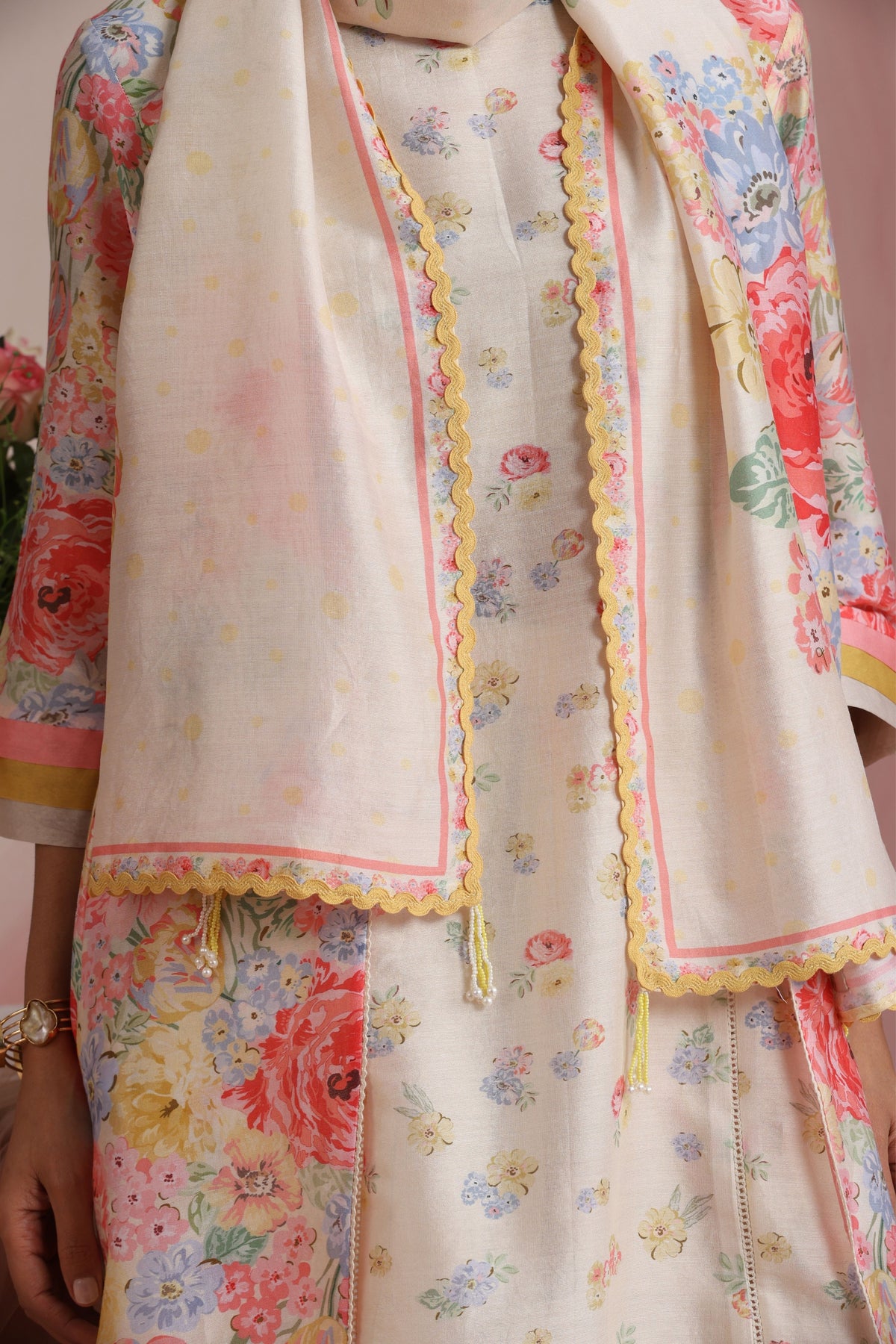 Rose Mahal Chanderi Stole