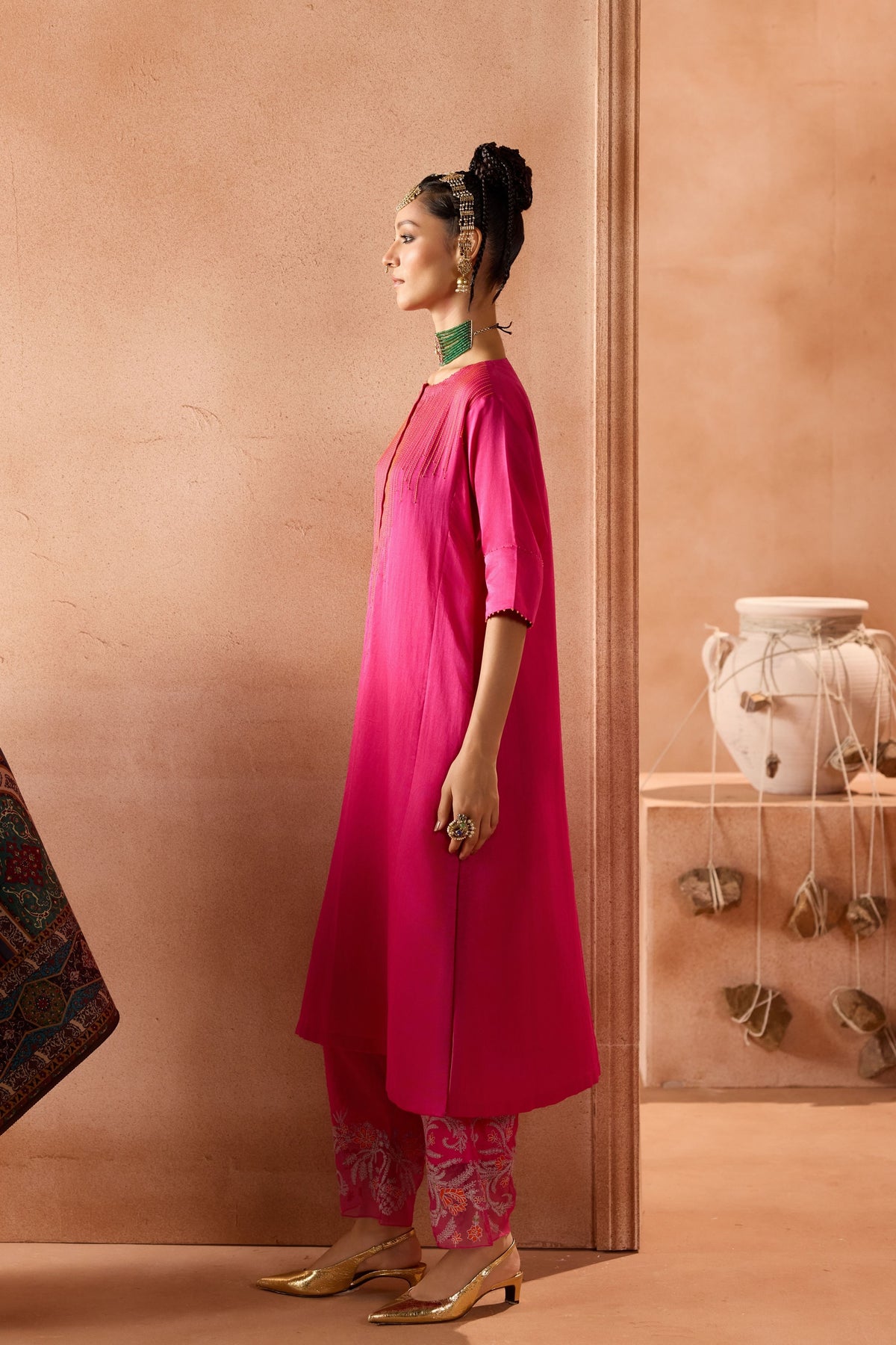 Fuchsia Kurta Set