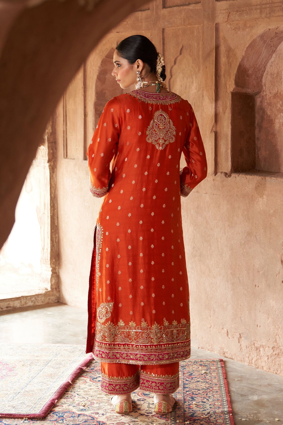 Sobia Orange Kurta Set