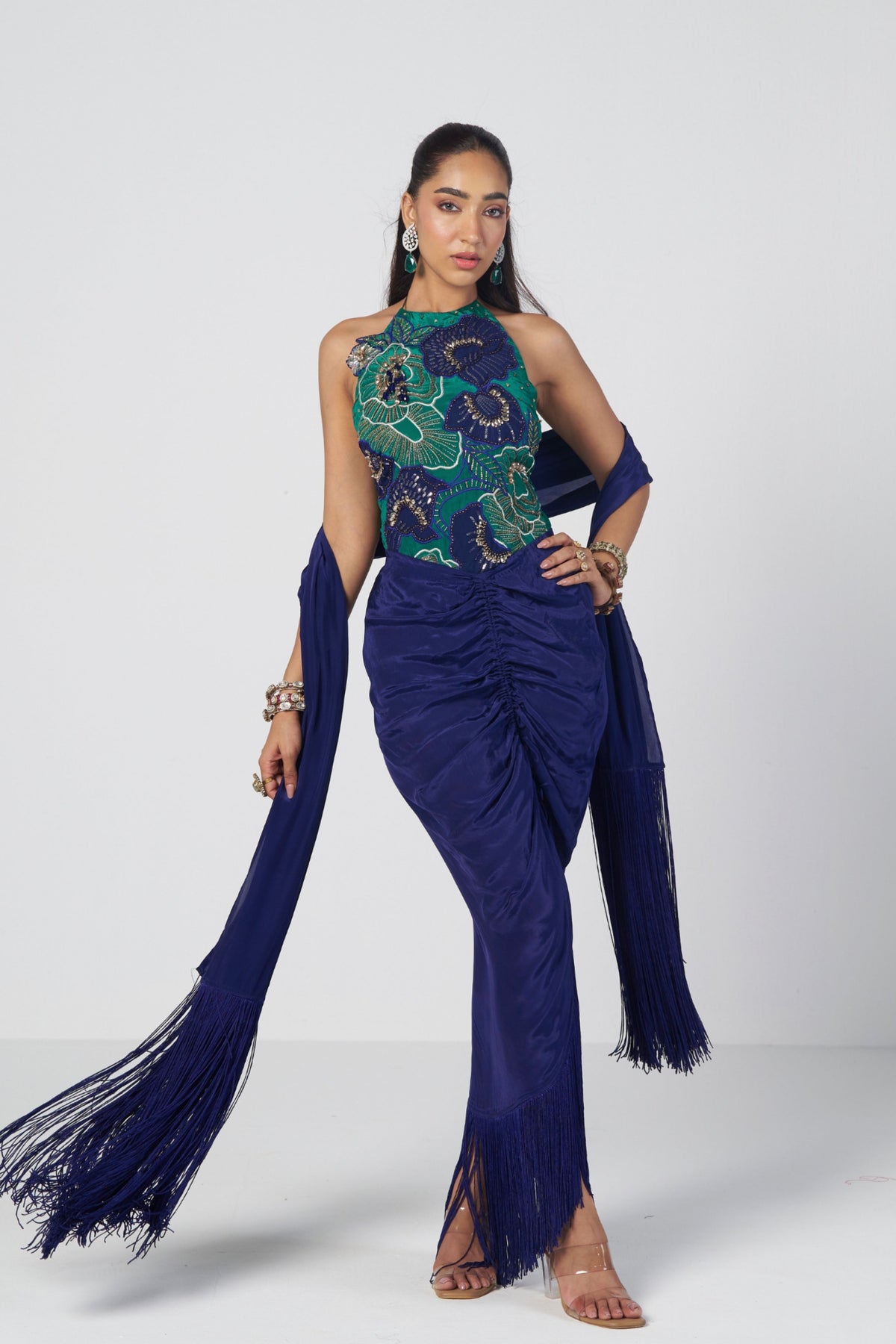 Rimjhim Blue Skirt Set