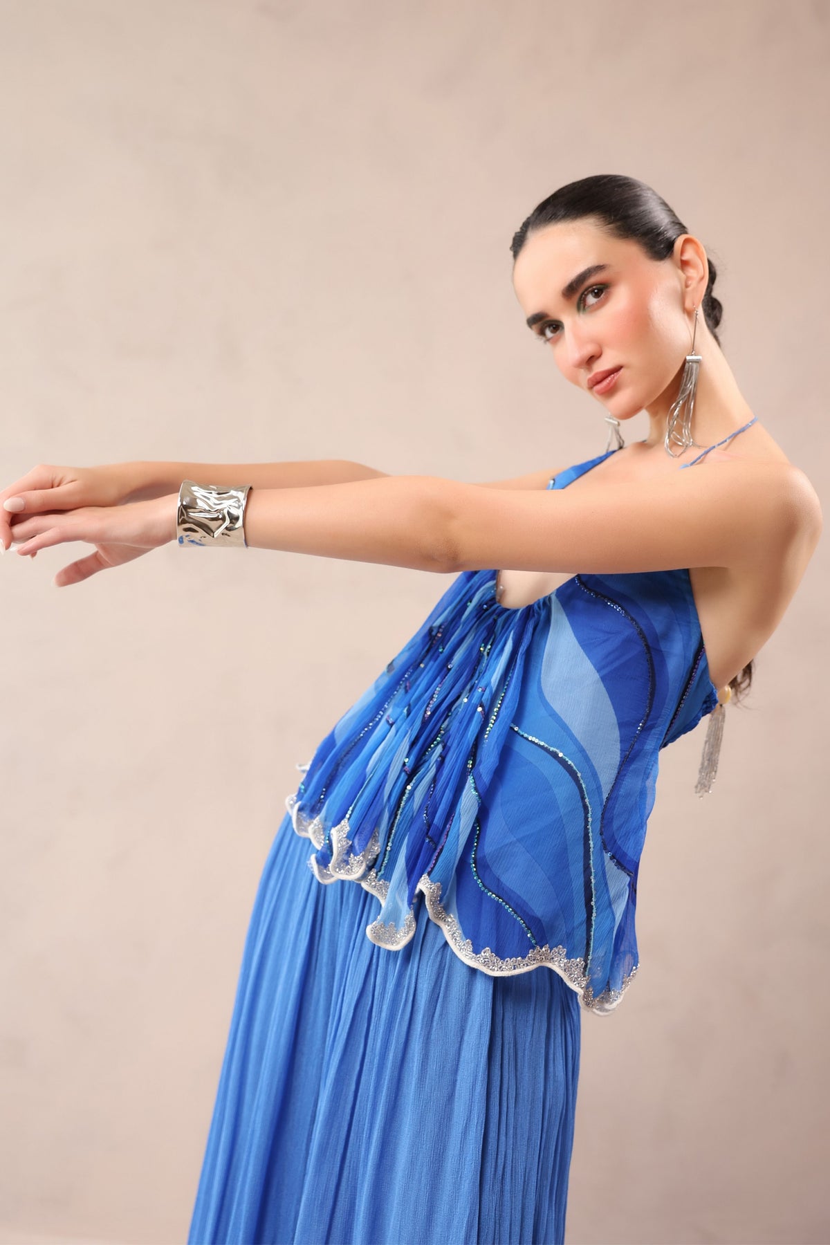 Vegas Blue Boho Co-ord Set