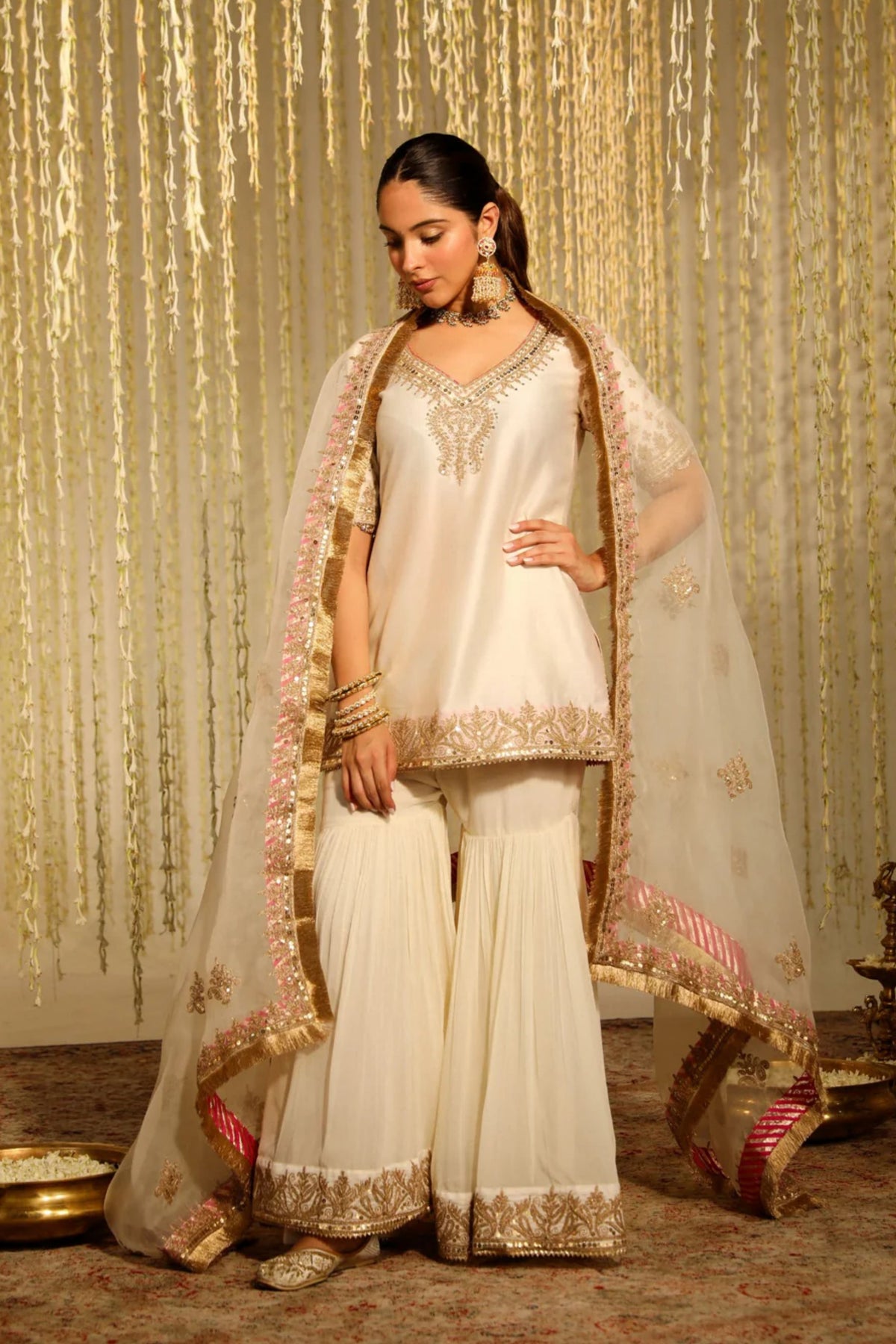 Aaira Ivory Sharara Set