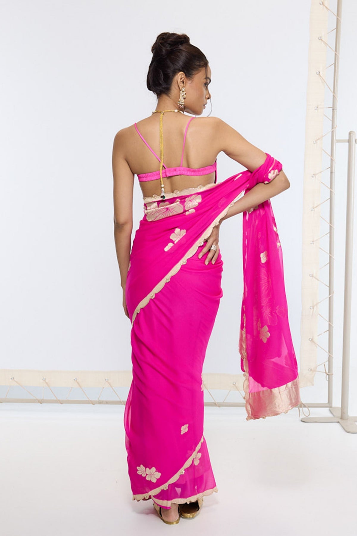 Handwoven Fuchsia Pink Saree