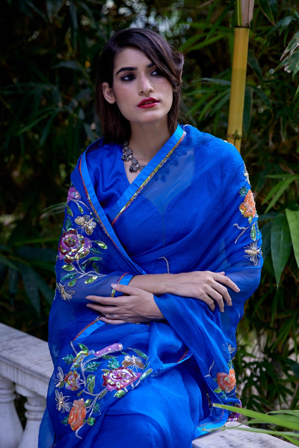 Neelima Cobalt Blue Saree