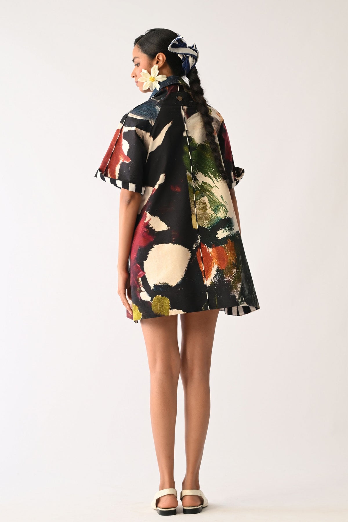 Noir Trench Aline Short Dress
