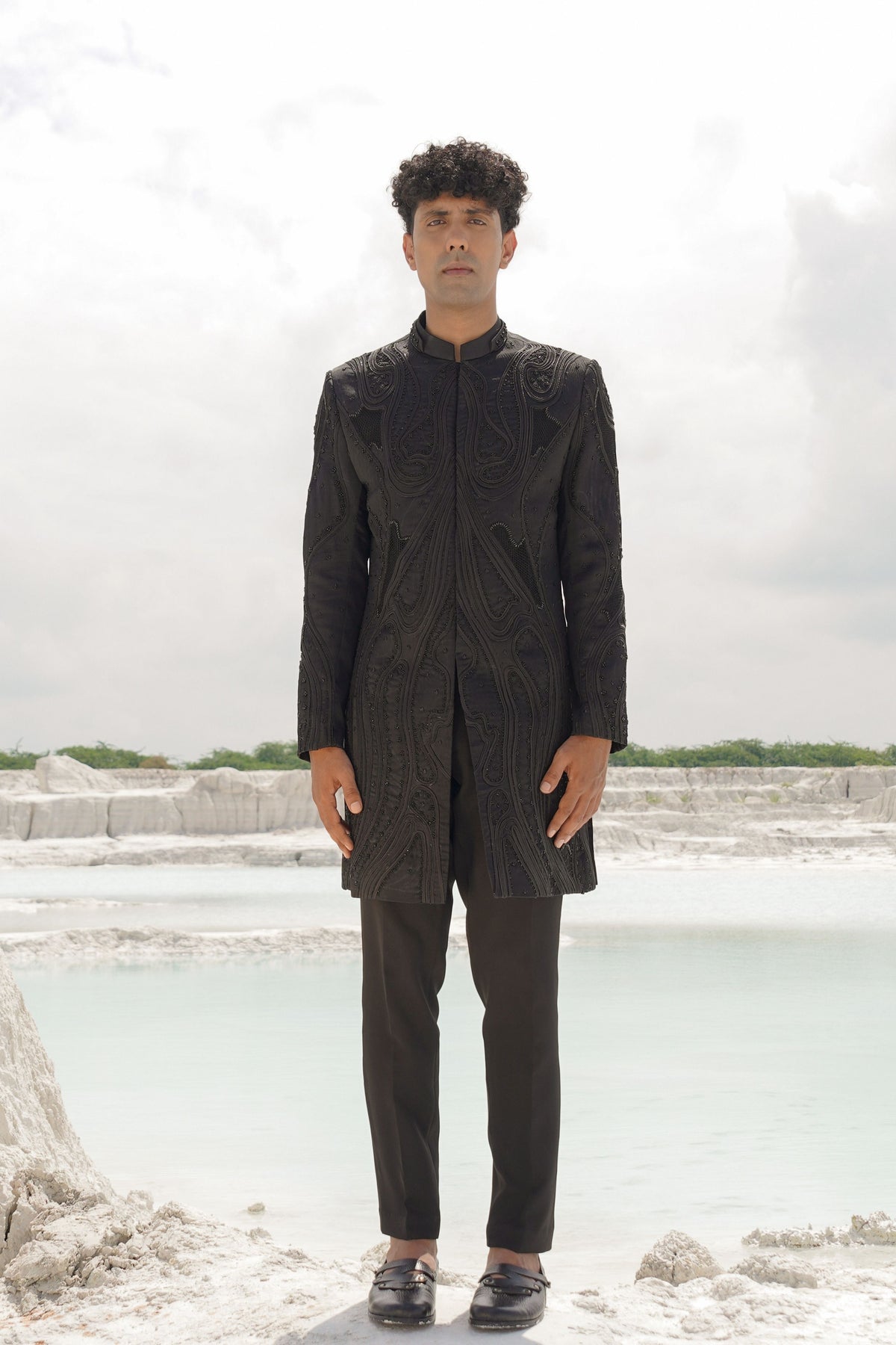Black Indo Jacket Set