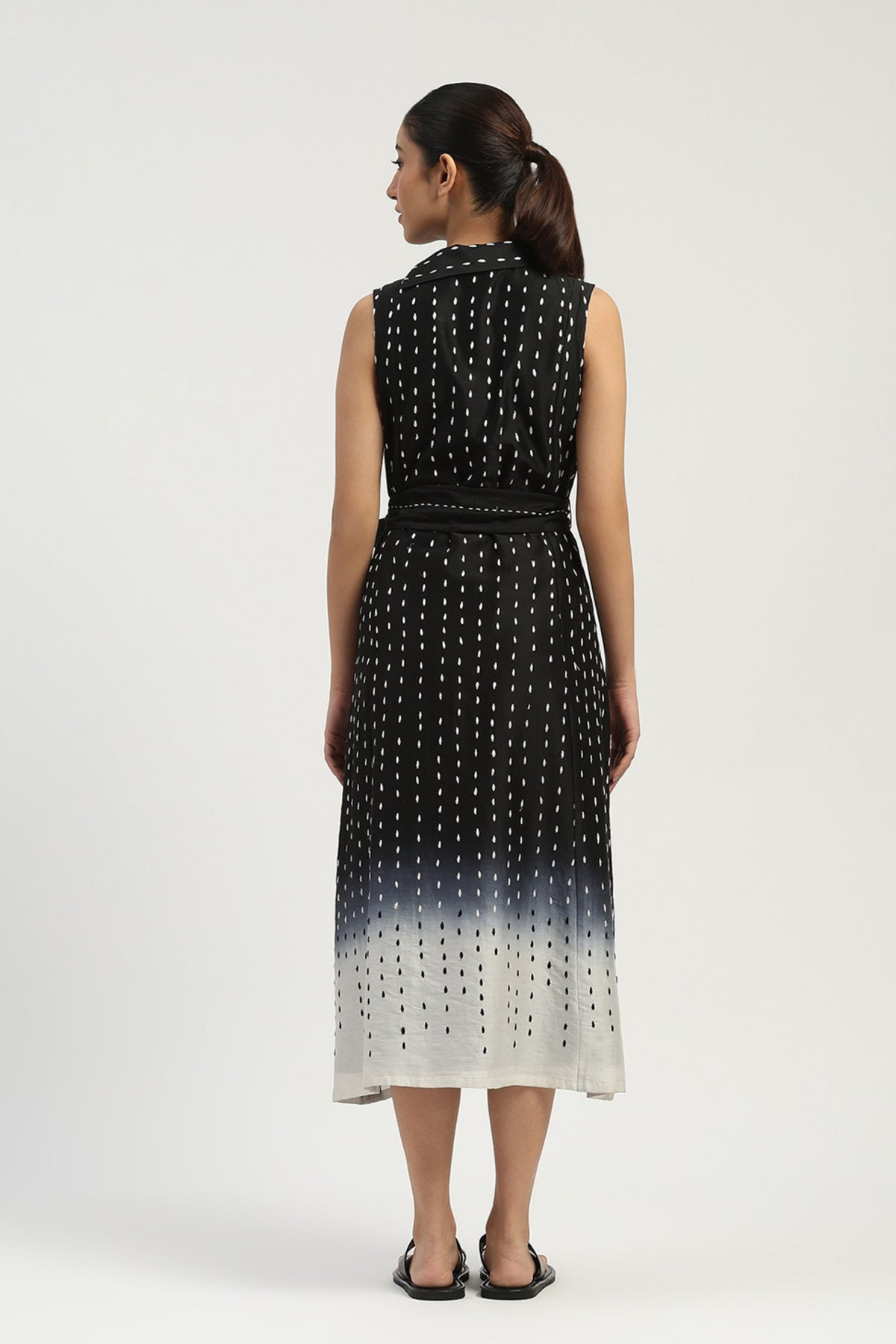 Ombre Stab Stitch Long Dress