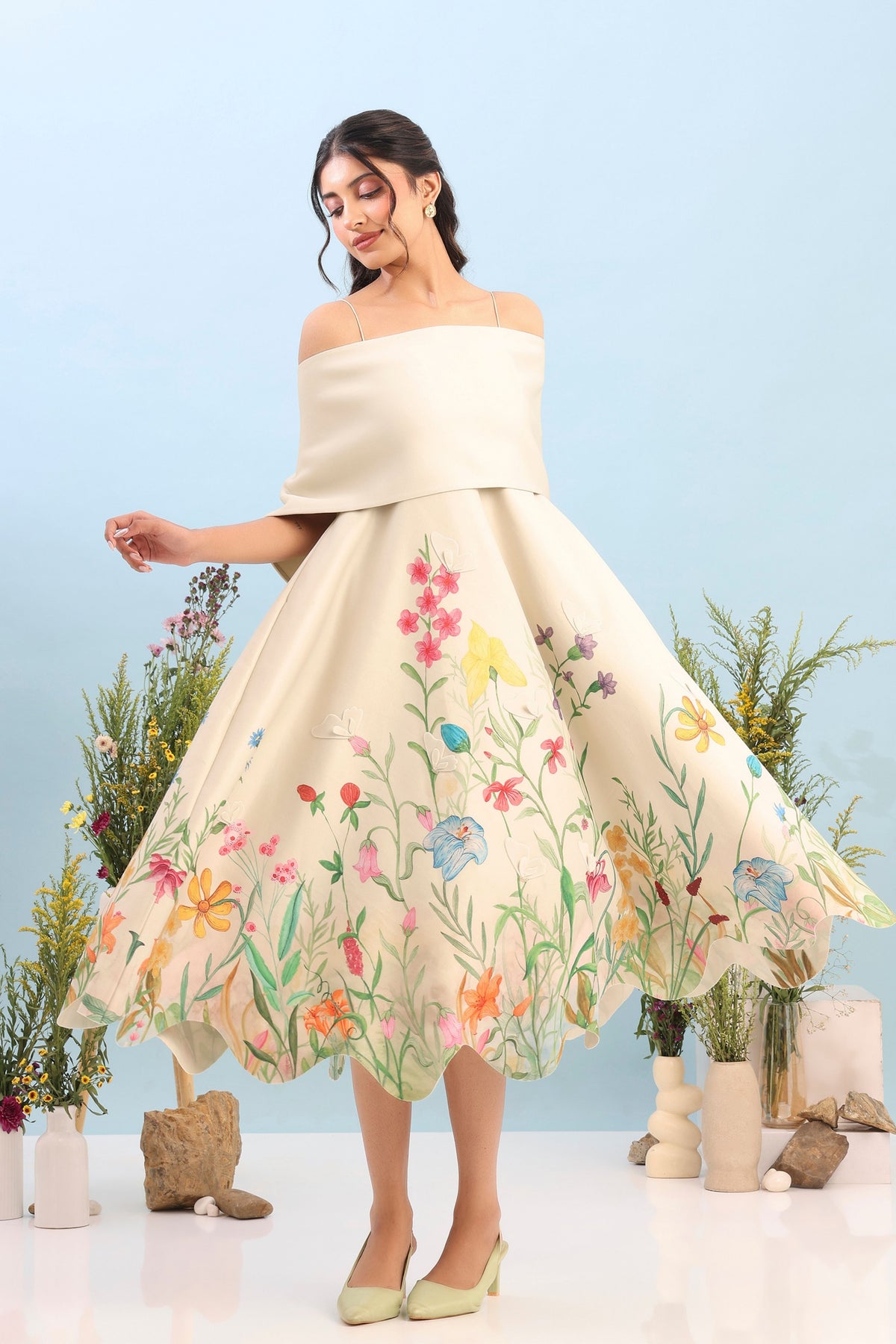 Printed Detachable Dress Set