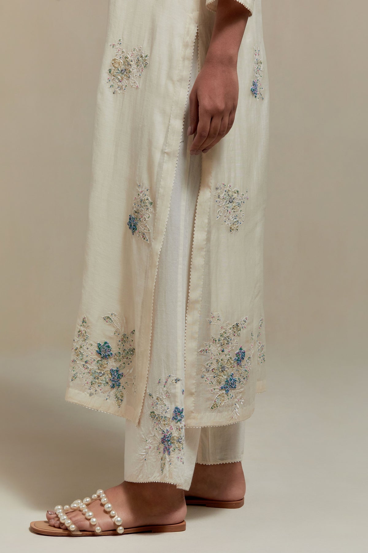 Blue Round Neck Kurta Set