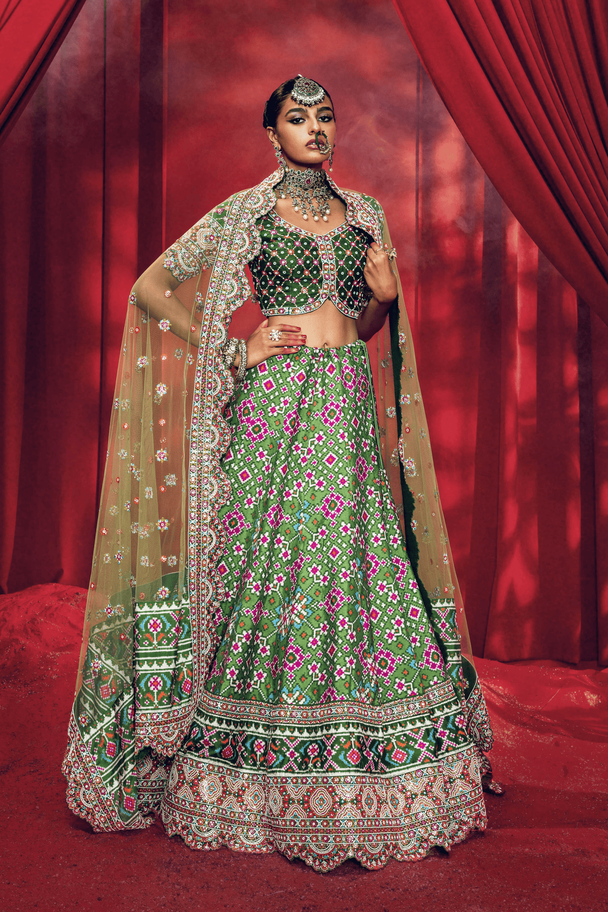 Pale Green Patola Lehnga