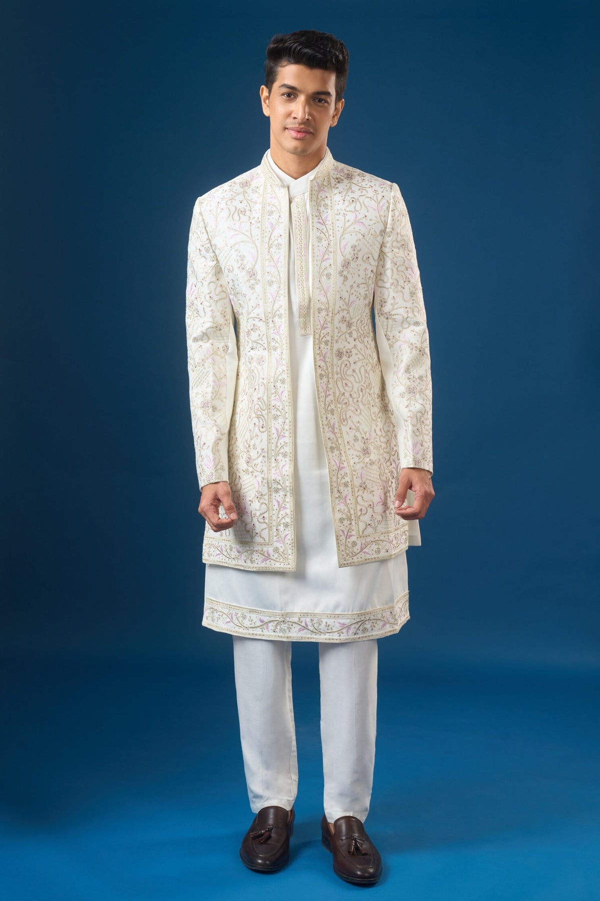 Off White Indo-western Set