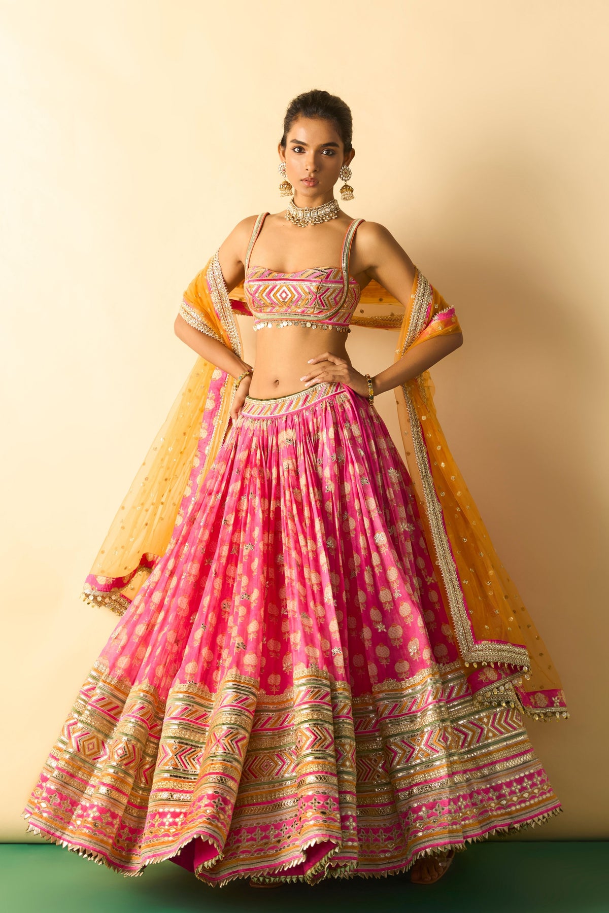 Pink Mannat Lehenga Set