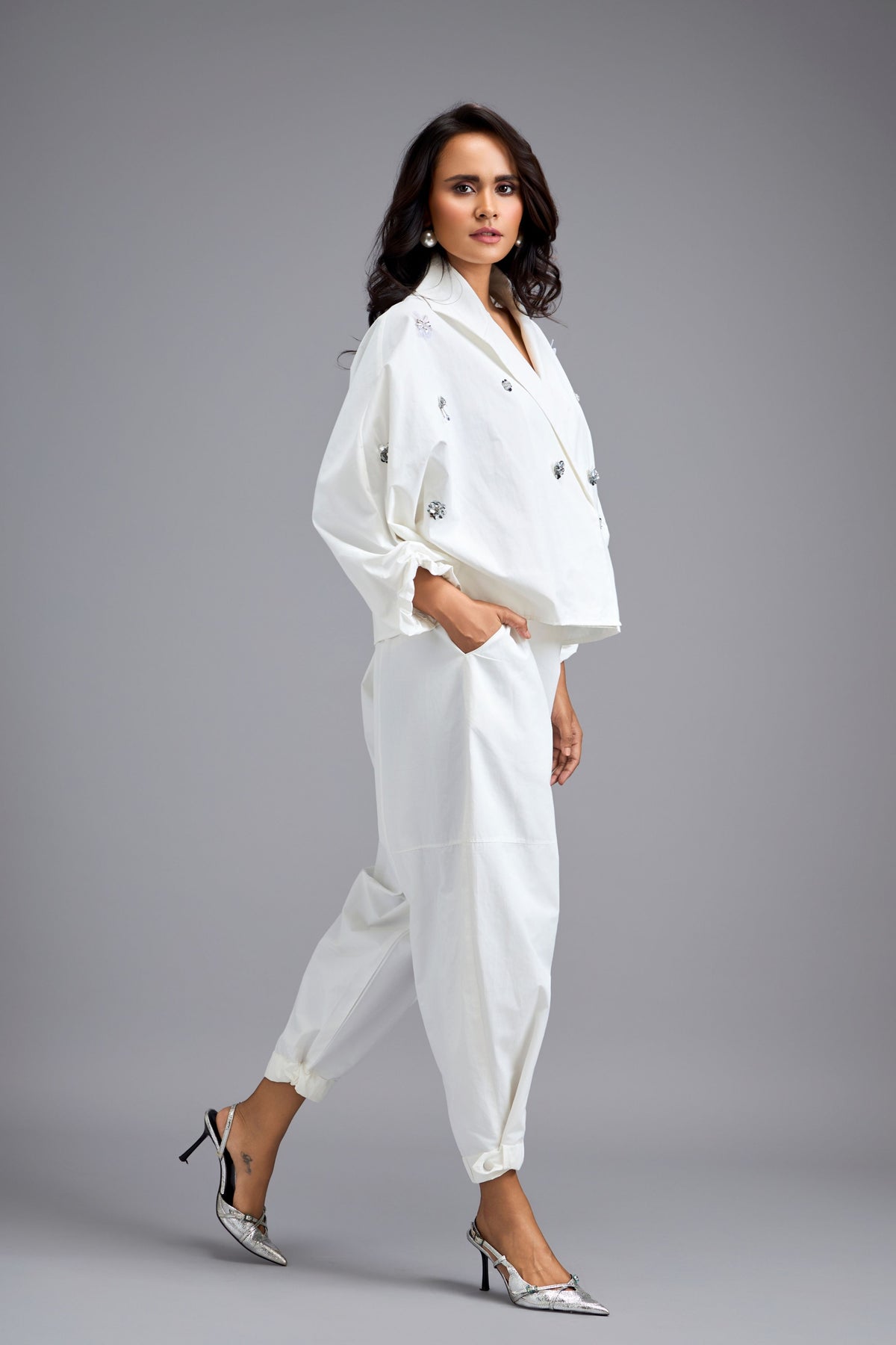 Wrap Around Tapered Blazer Set