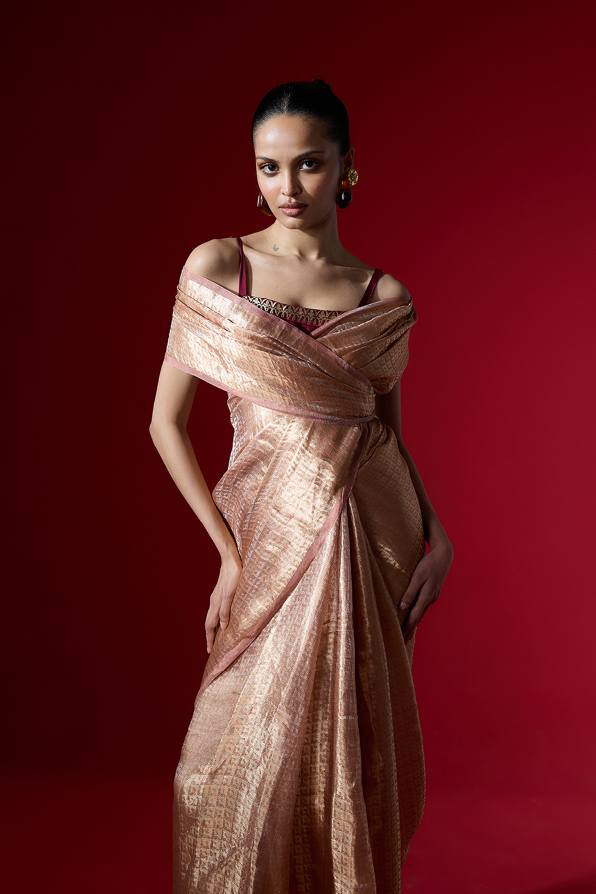 The Champagne Fizz Saree