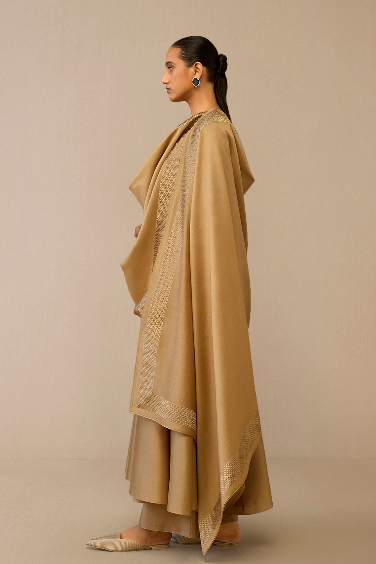 Beige Dilana Kurta Set
