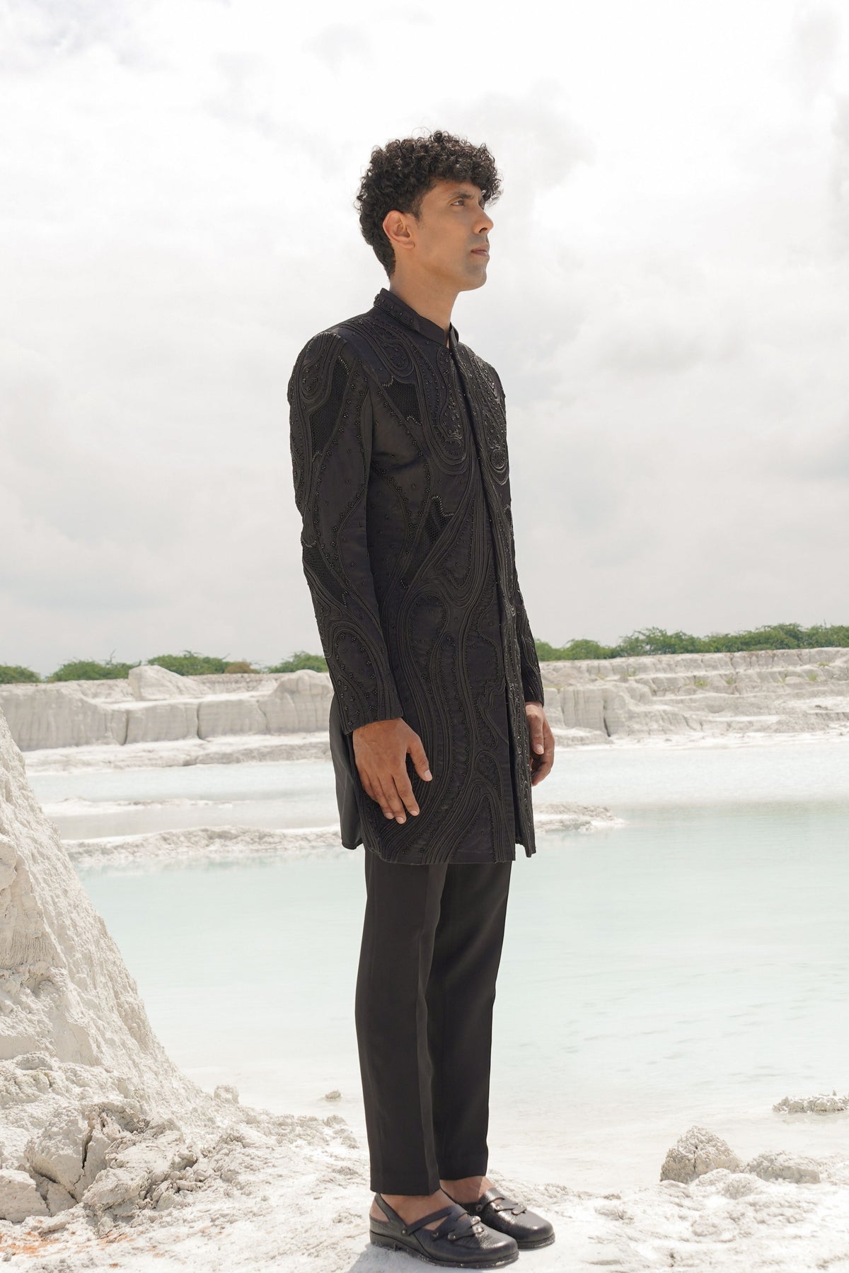 Black Indo Jacket Set