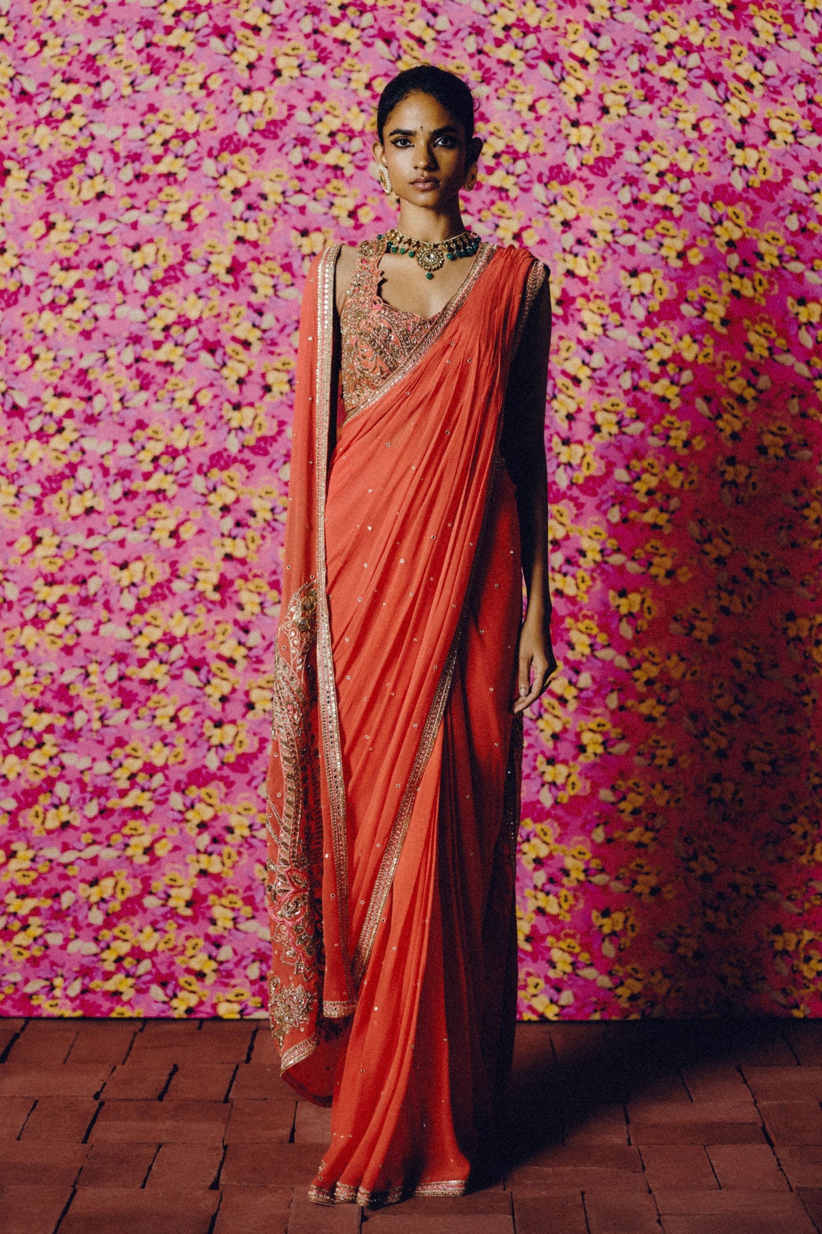 Sirumalar Pre-draped Saree Set