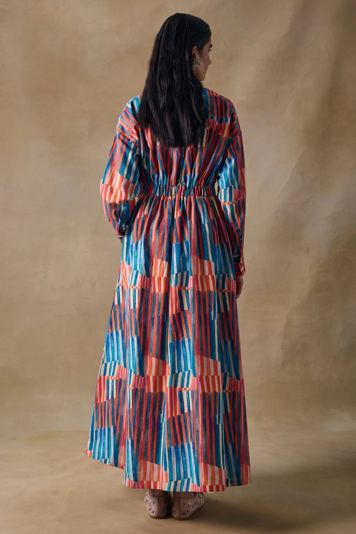 Asilah Stripe Wrap Dress