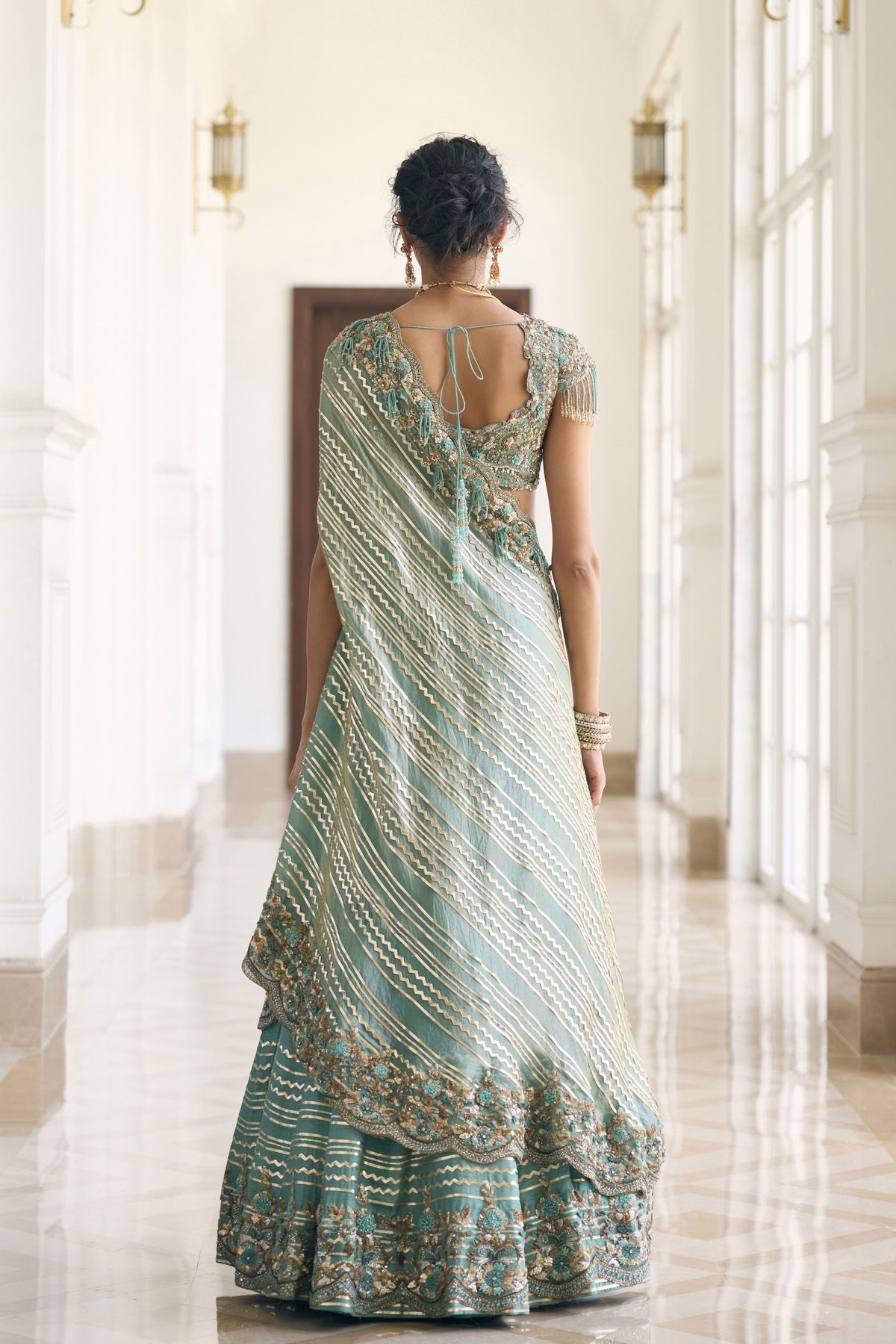 Caladium Cape Lehenga Set