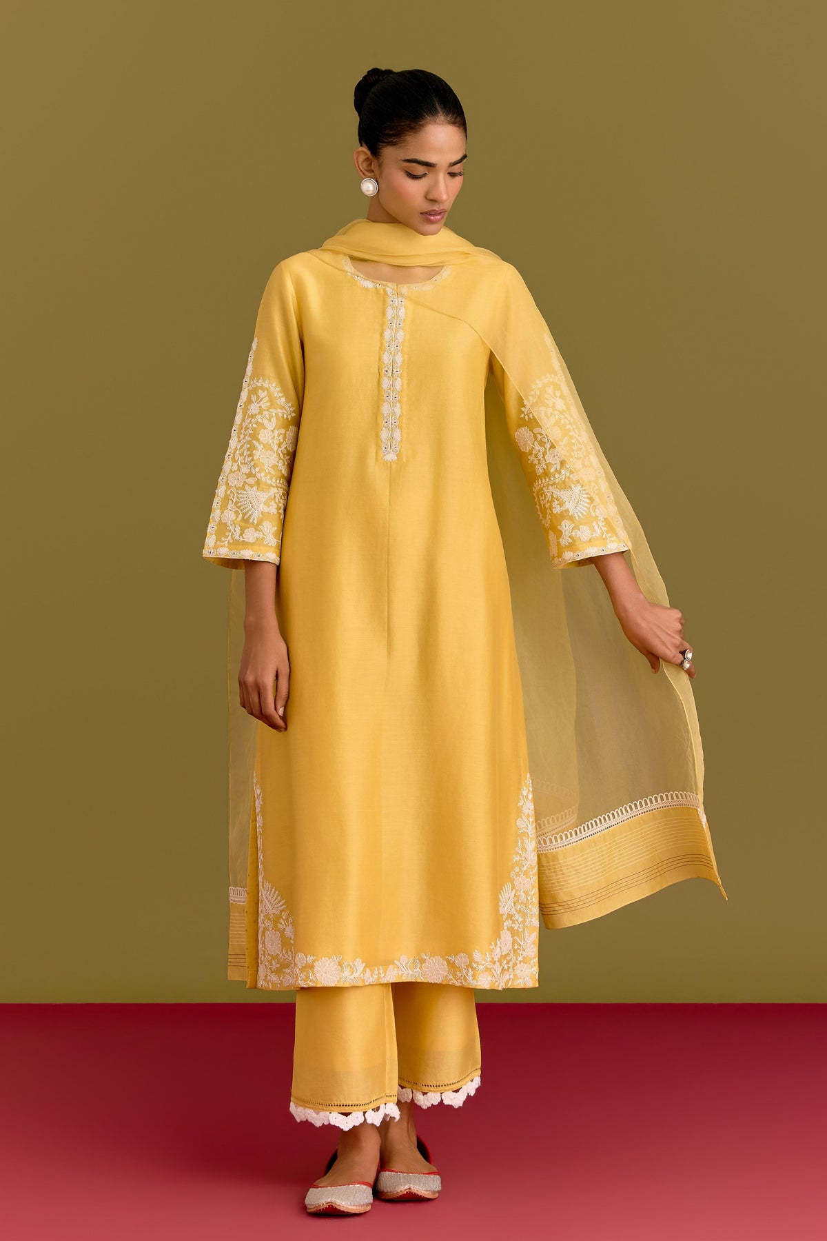 Yellow Dori Kurta Set