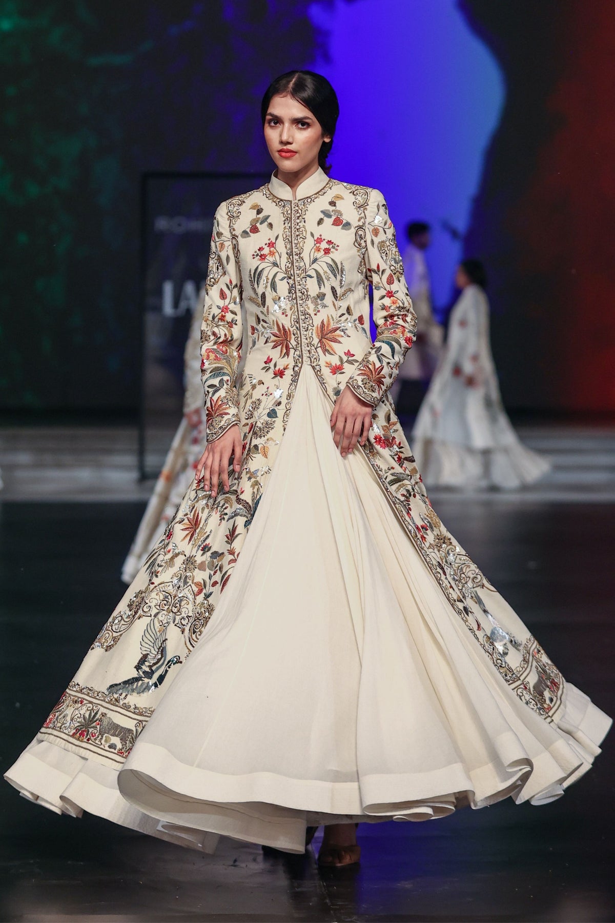 Matka Silk Front Slit Long Jacket