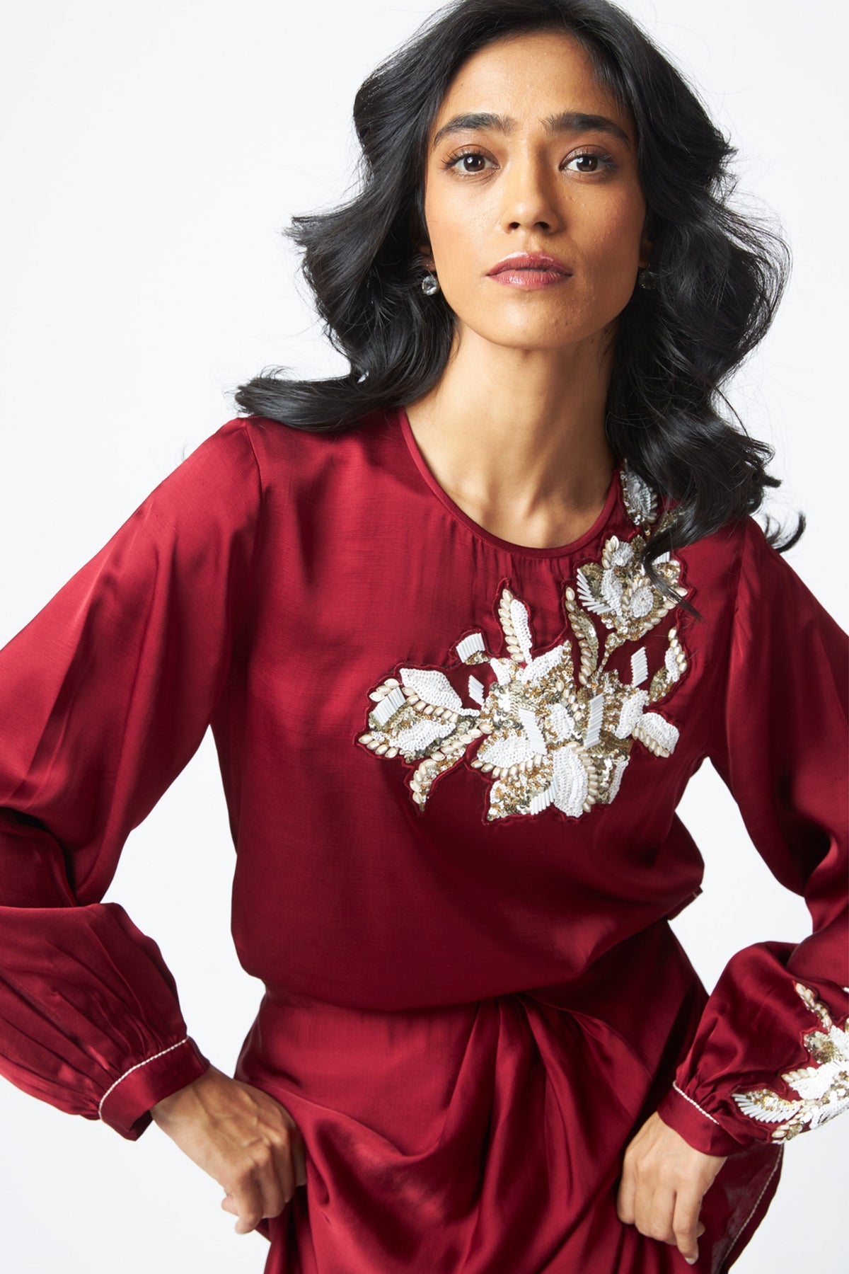 Cathy Draped Skirt Set
