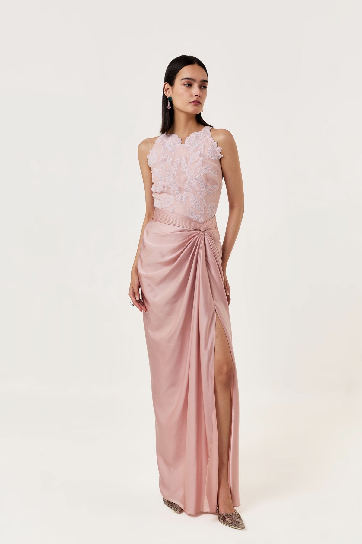 Wild Blush Pink Tulip Top Skirt Set