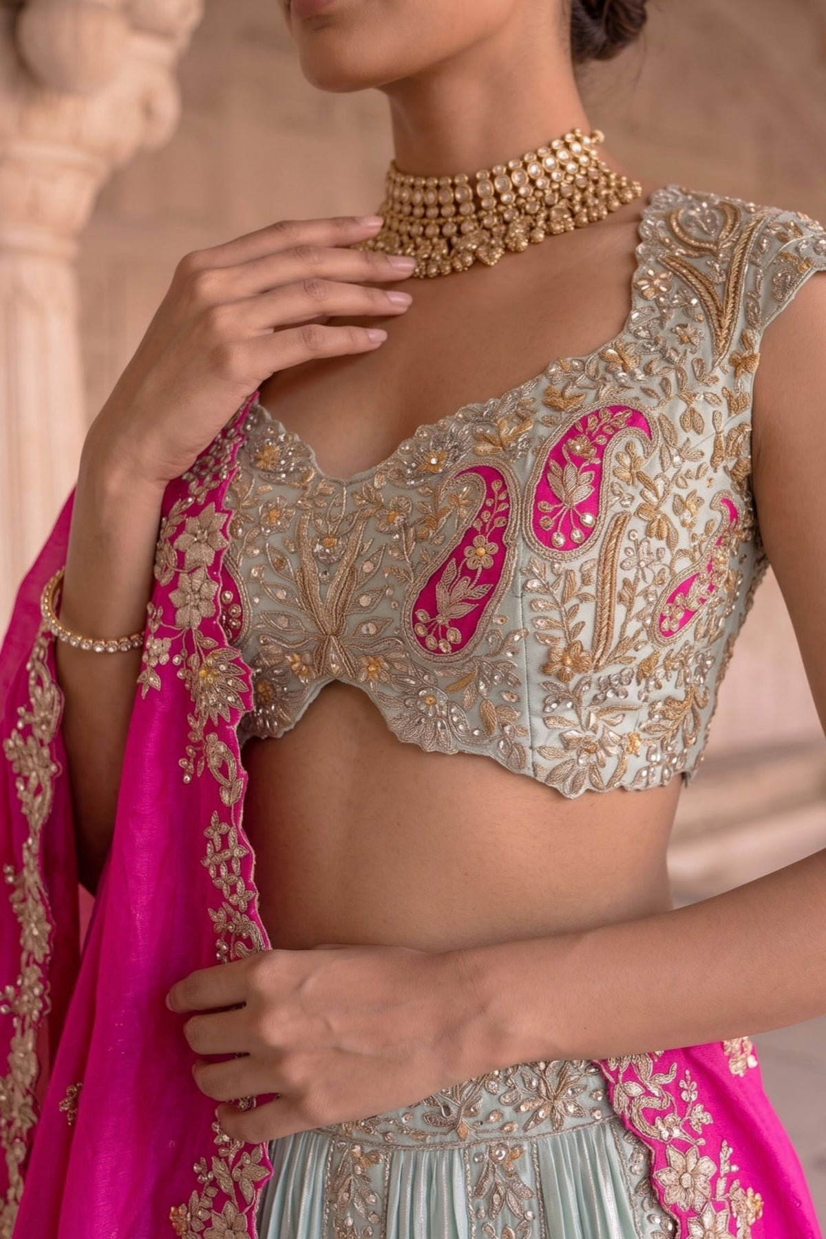 Padma Raga Lehenga Set