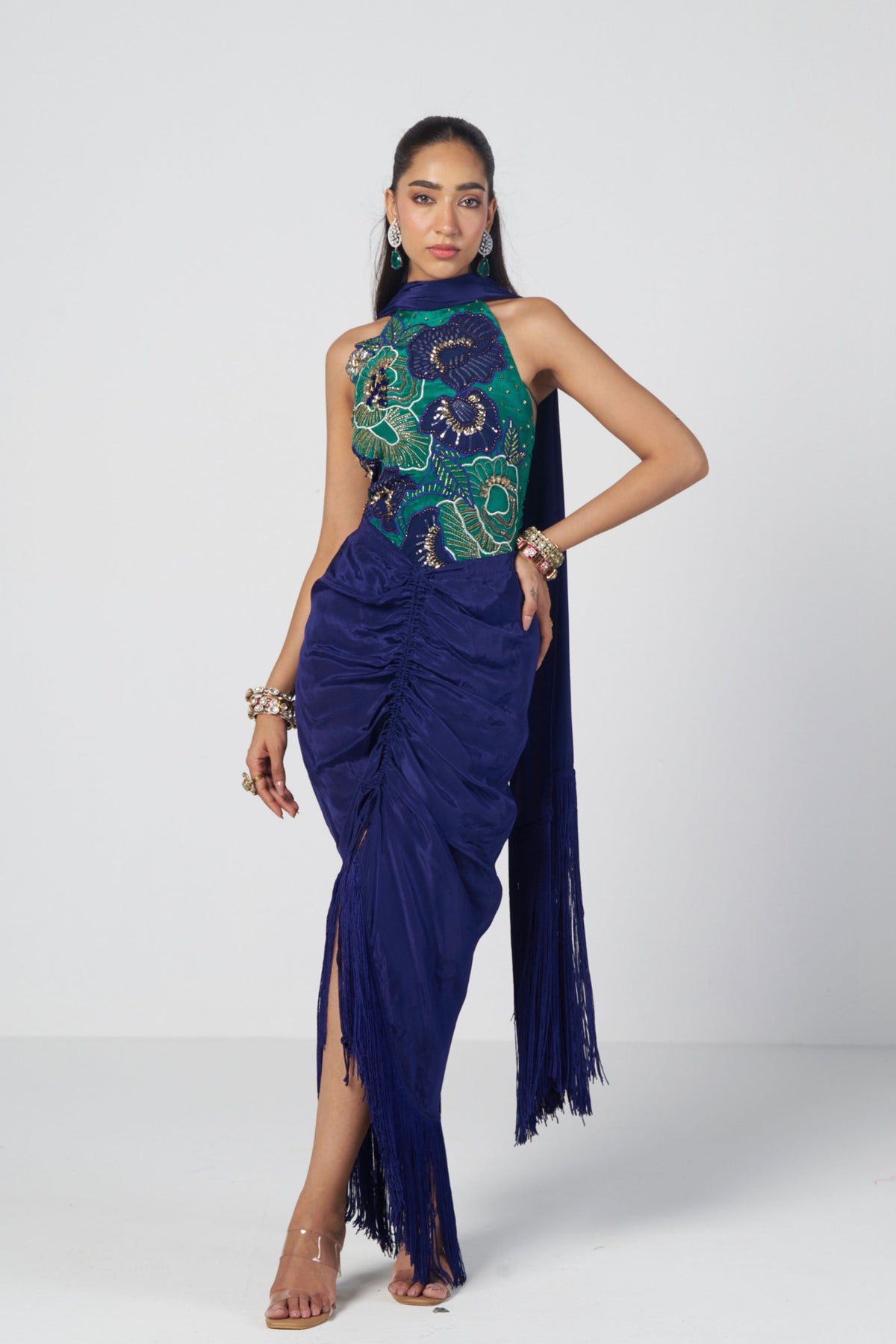 Rimjhim Blue Skirt Set