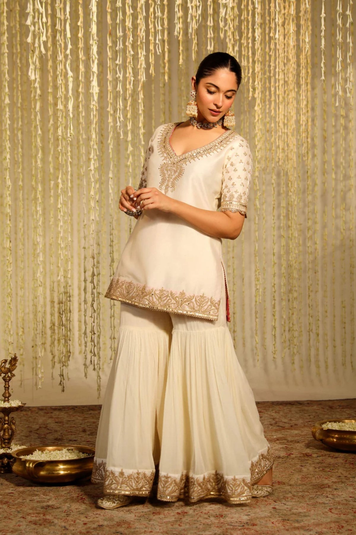Aaira Ivory Sharara Set