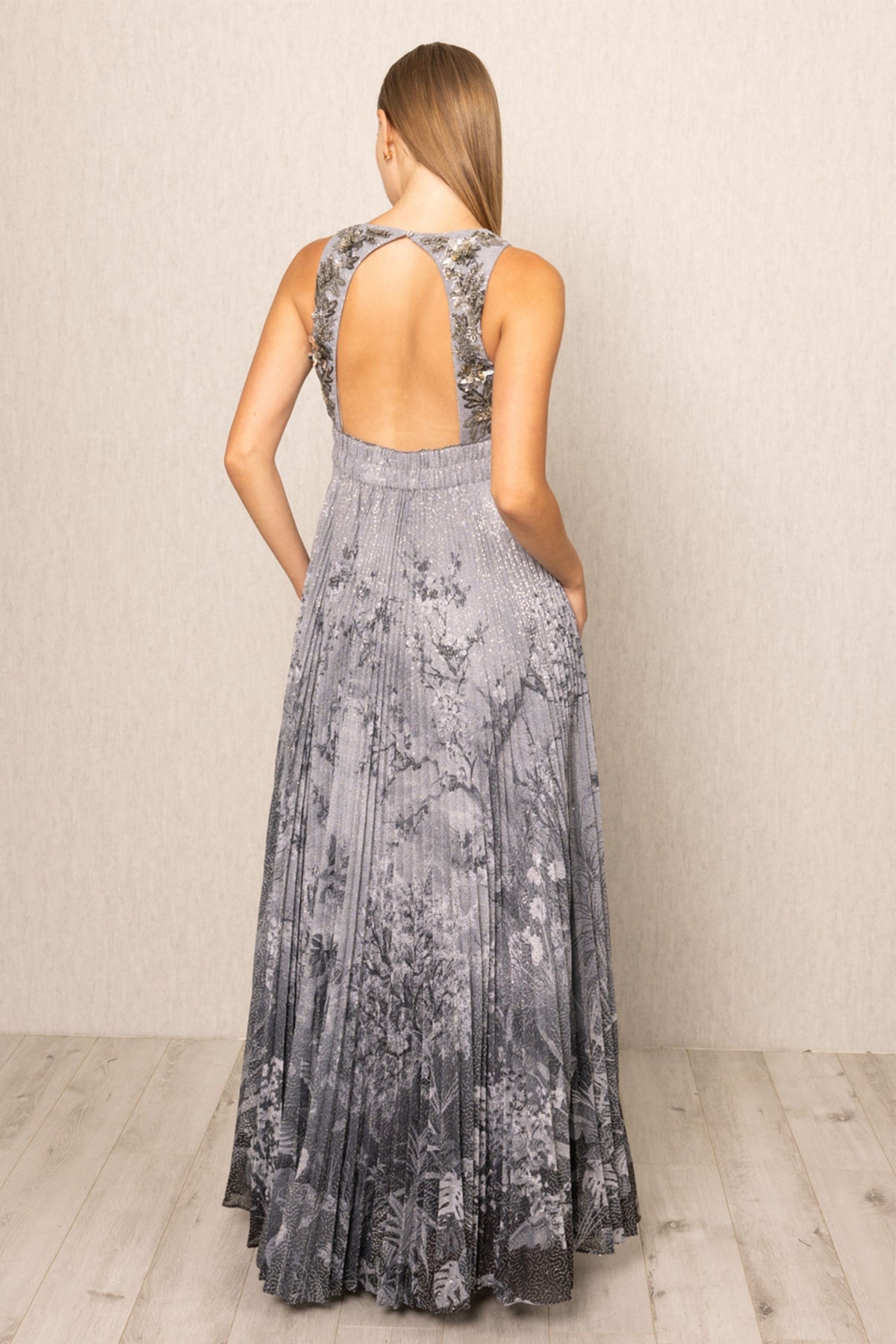 Riva Pleated Gown