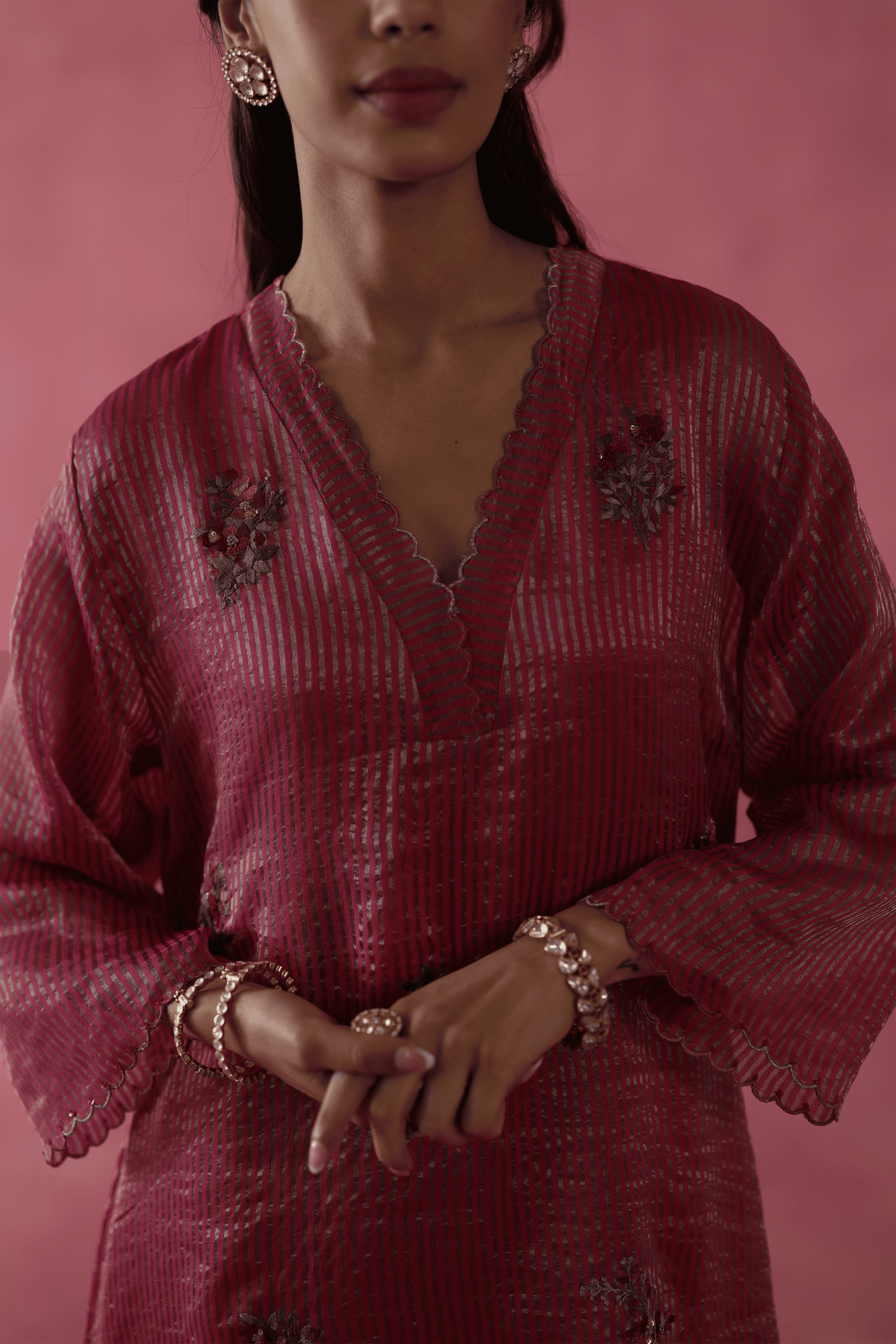 Fuschia Shakkar Kurta Set