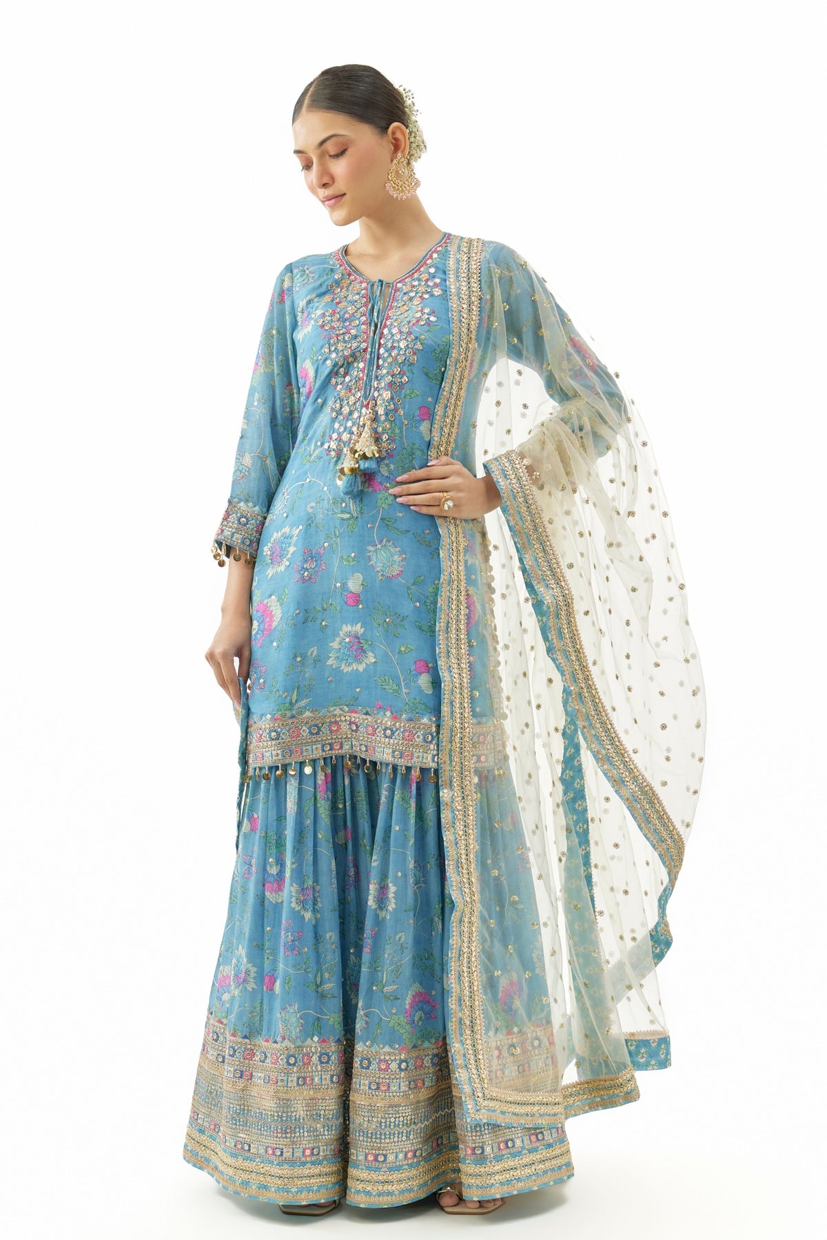 Blue Niyati Sharara Set