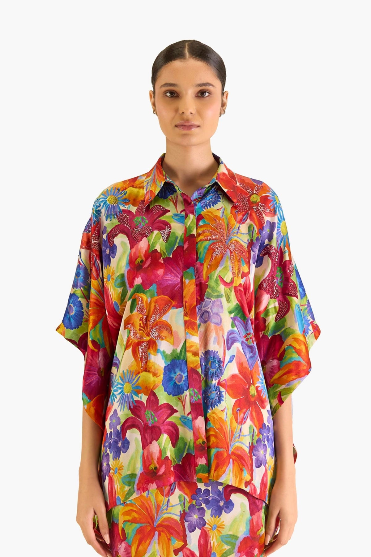 Hocknet Floral Kaftan Shirt