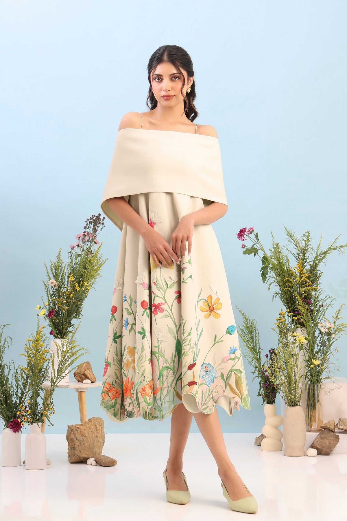 Printed Detachable Dress Set