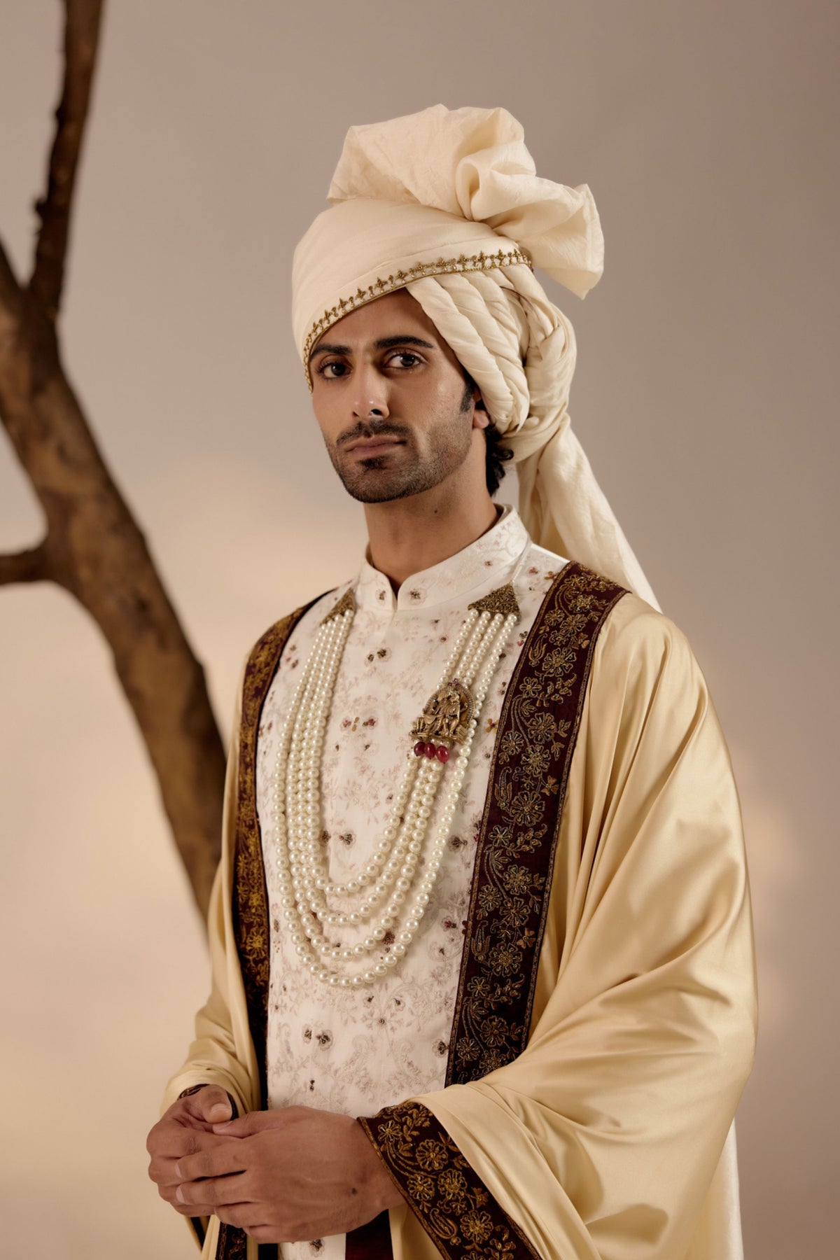 Rouge Wane Sherwani Set