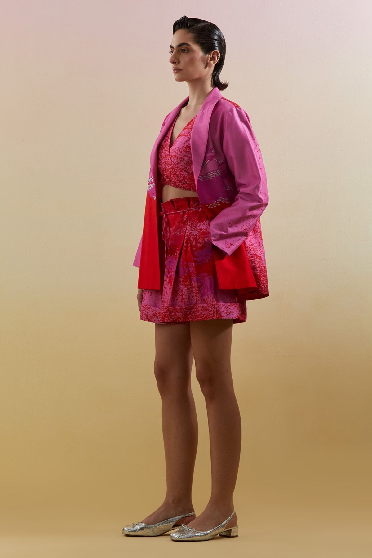 Gliss Lush Fuchsia Blazer Set
