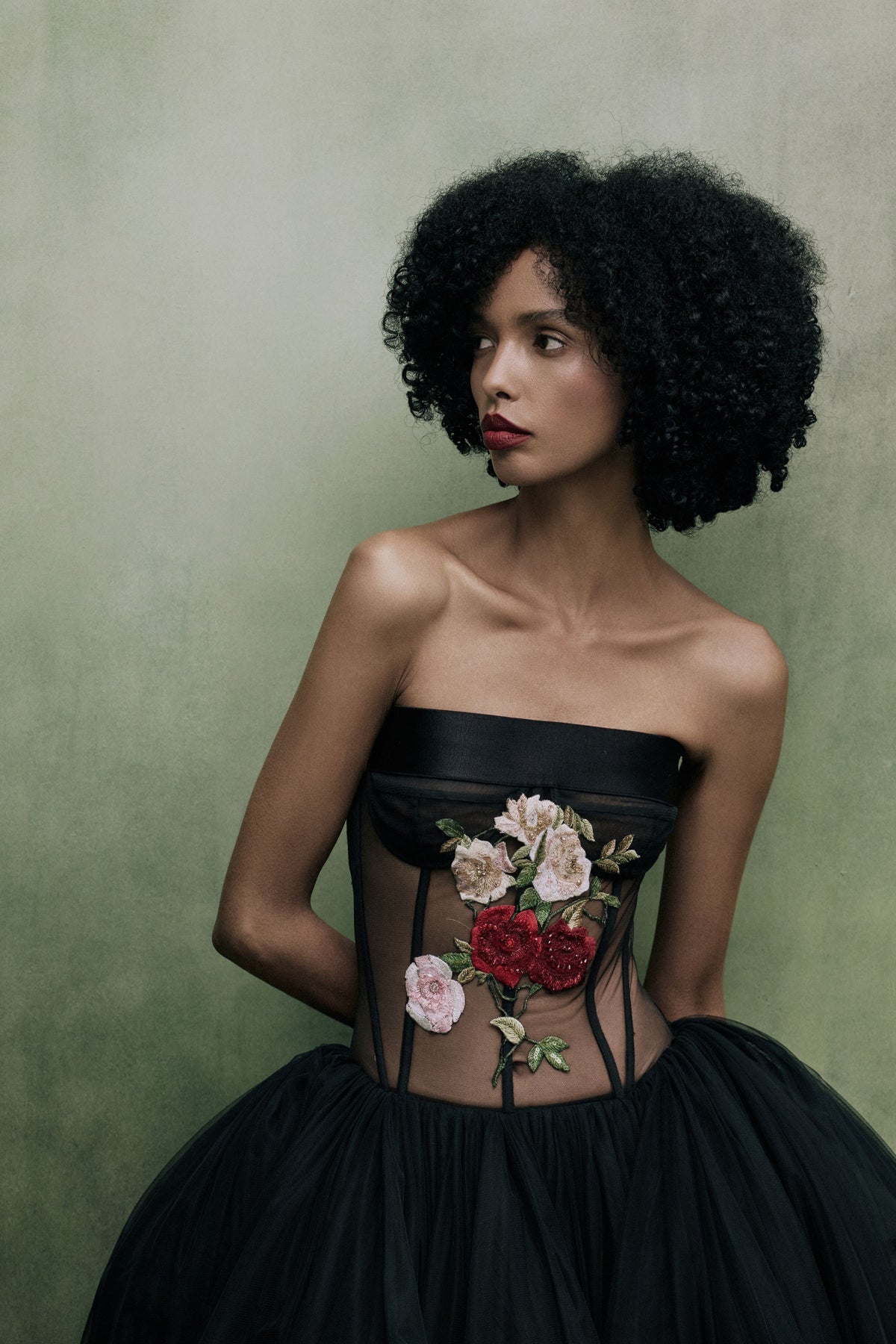 Drop Waisted Tea Length Gown