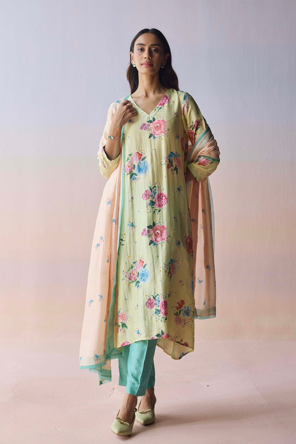 Kindred Petals Yellow Kurta and Pants