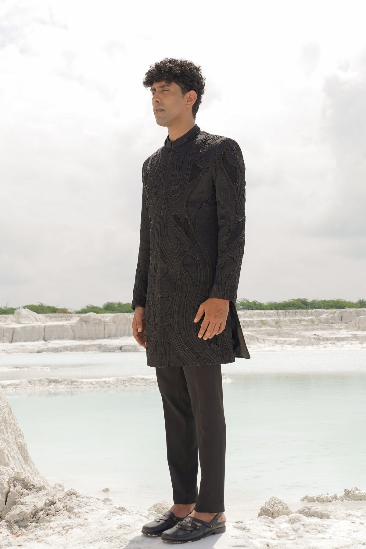 Black Indo Jacket Set
