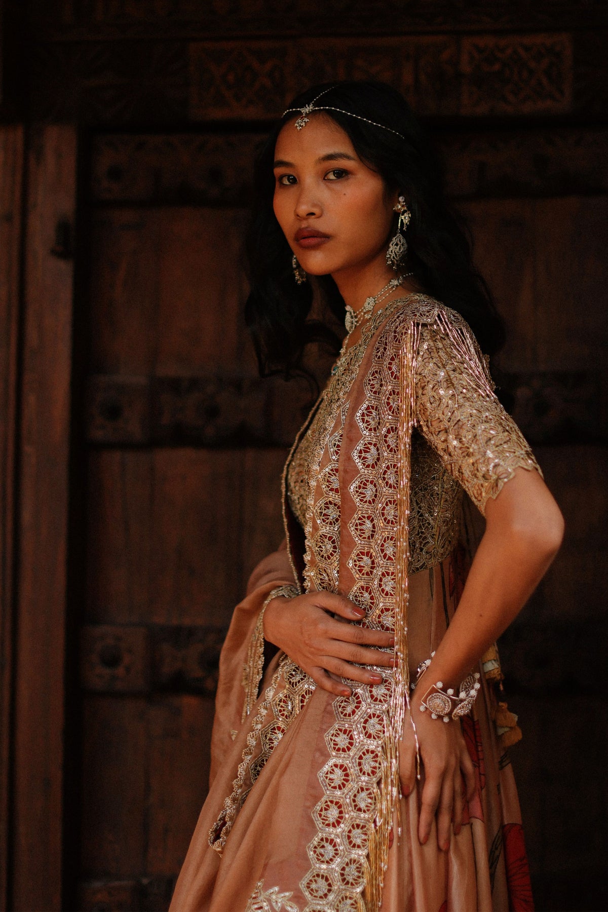 Almond  Kalam Anarkali Set