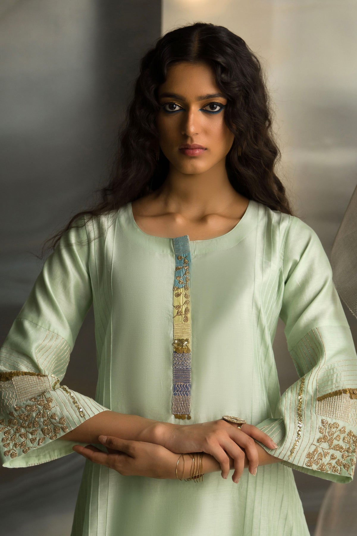 Flared Sleeve Kurta Set