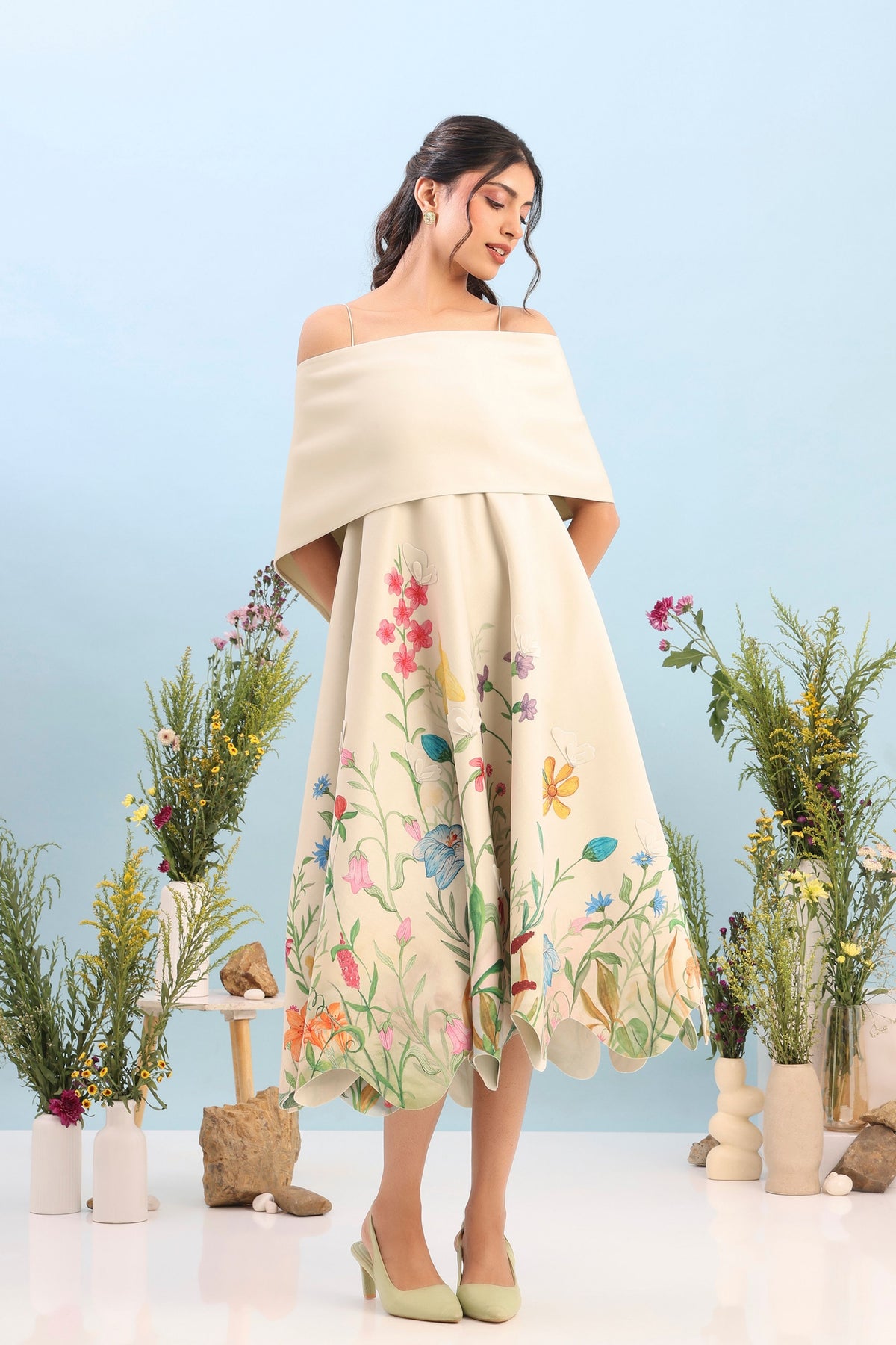 Printed Detachable Dress Set