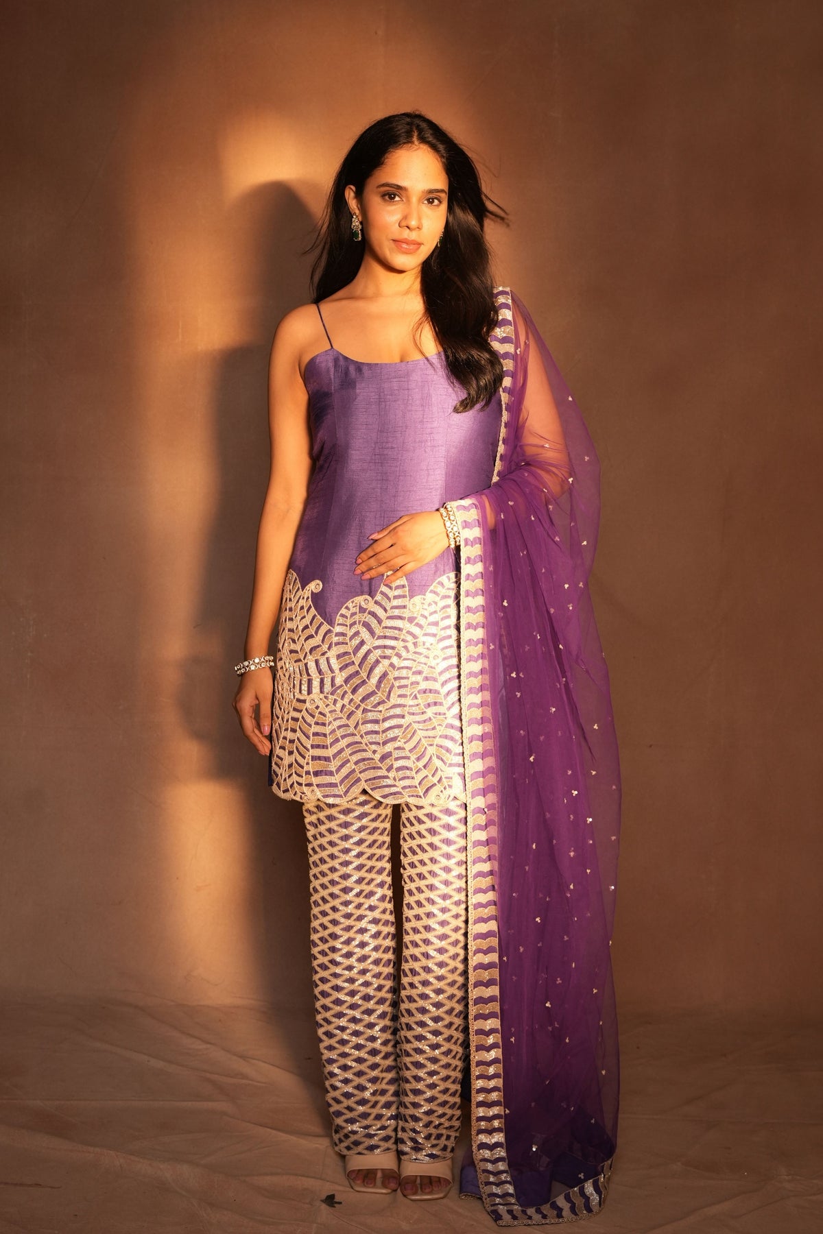 Purple Kurta Set