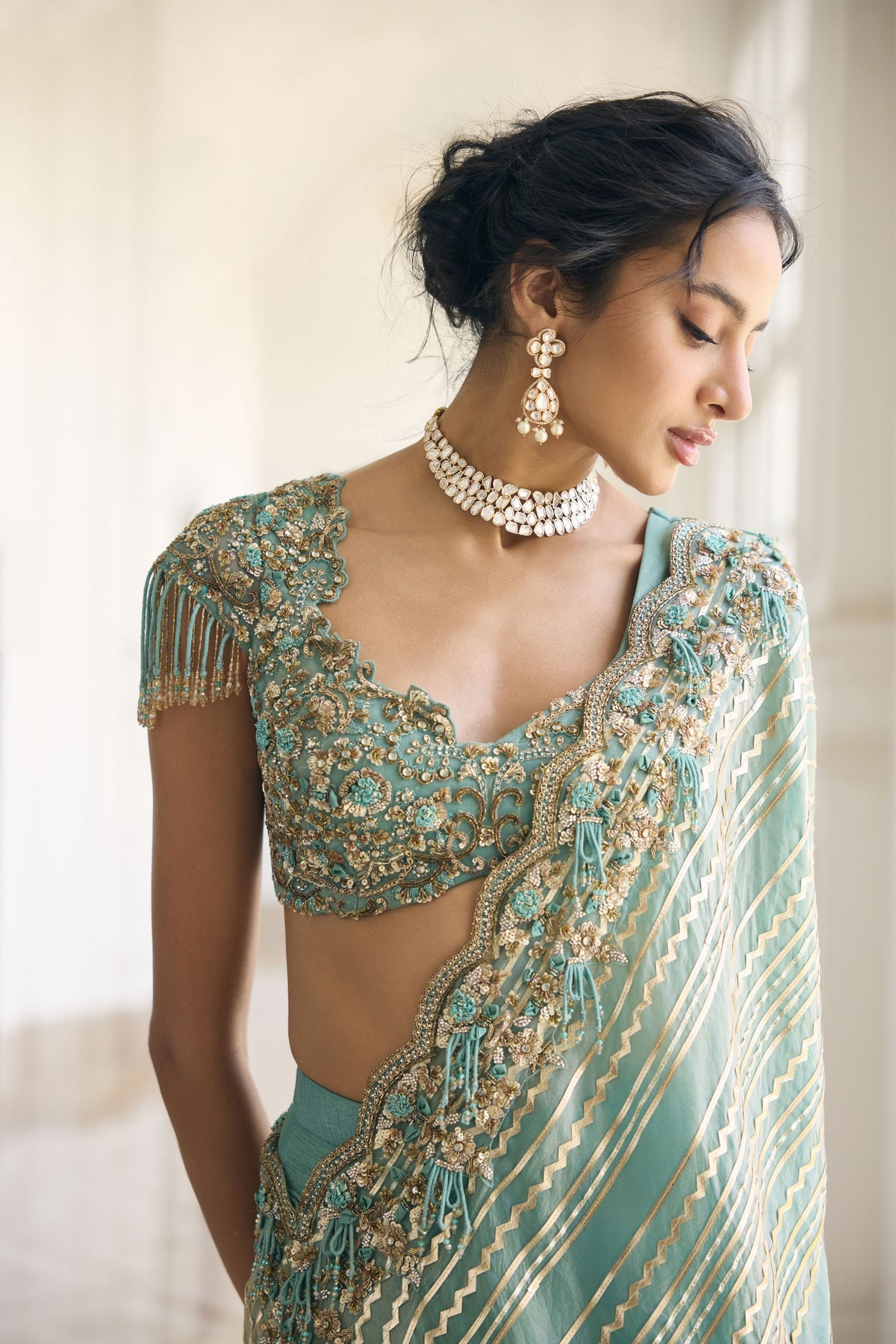 Caladium Cape Lehenga Set