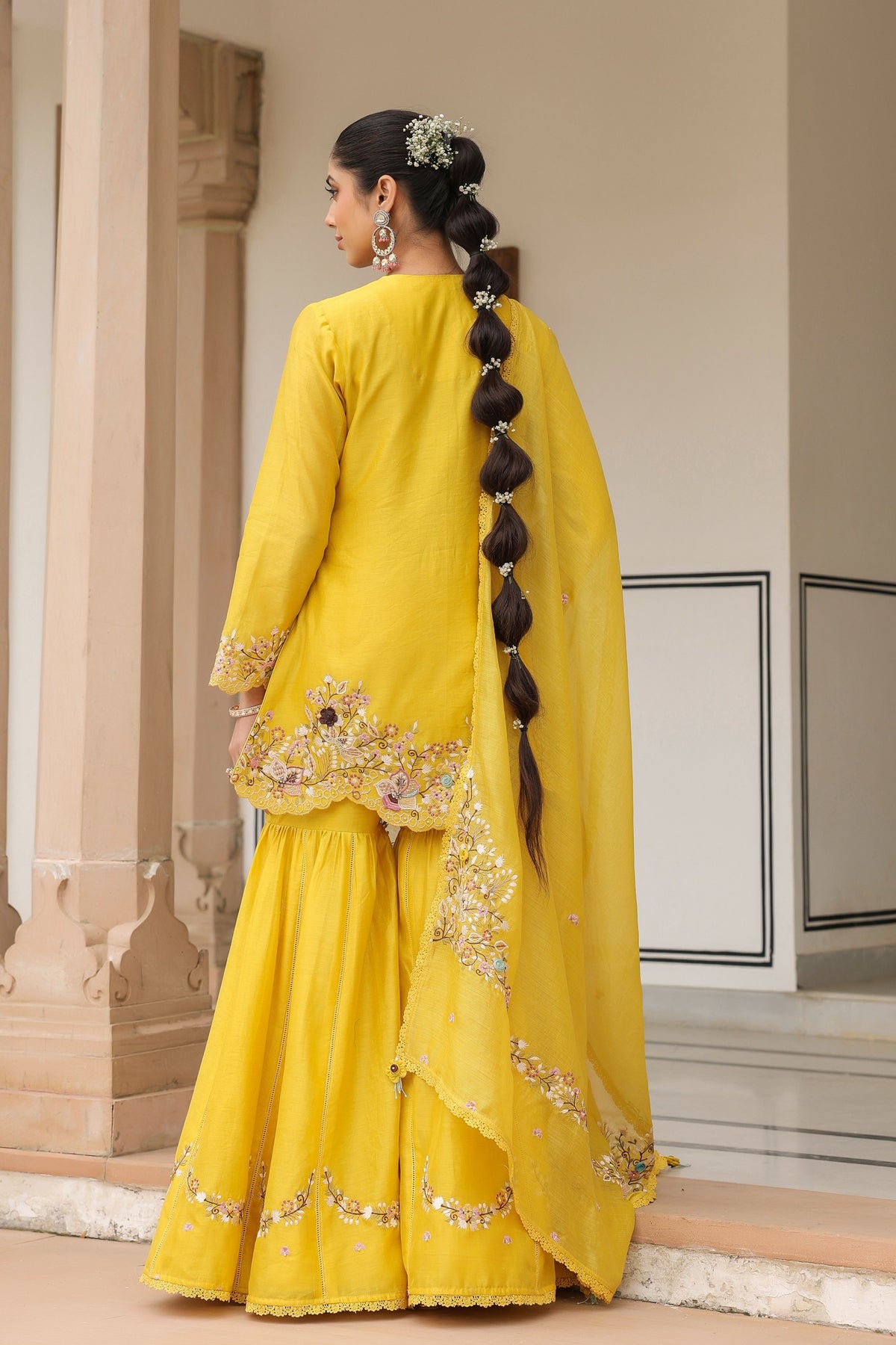 Gulzar Yellow Sharara Set