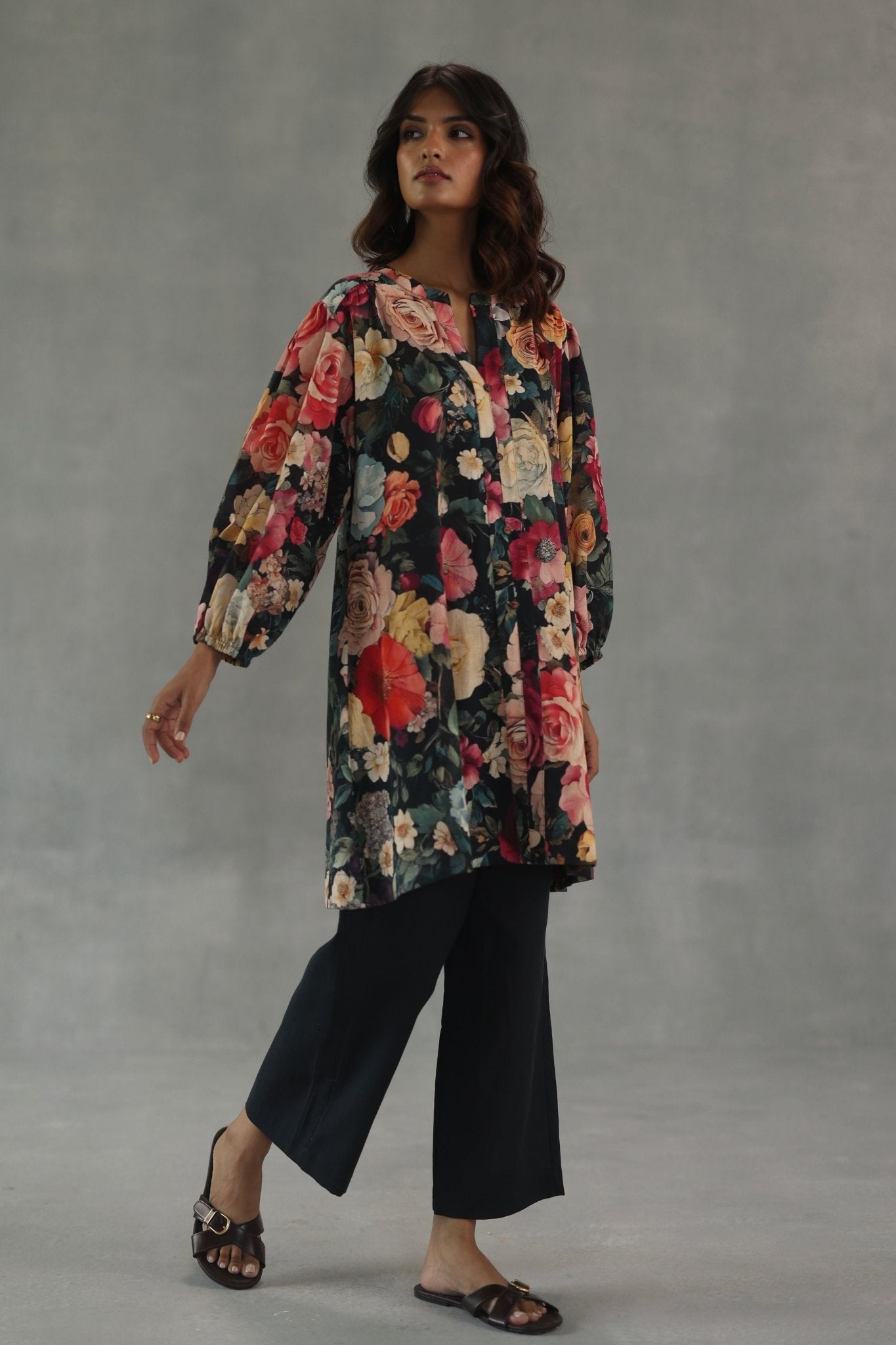 Rose Dusk Tunic Set - Roza Pret - Elahe