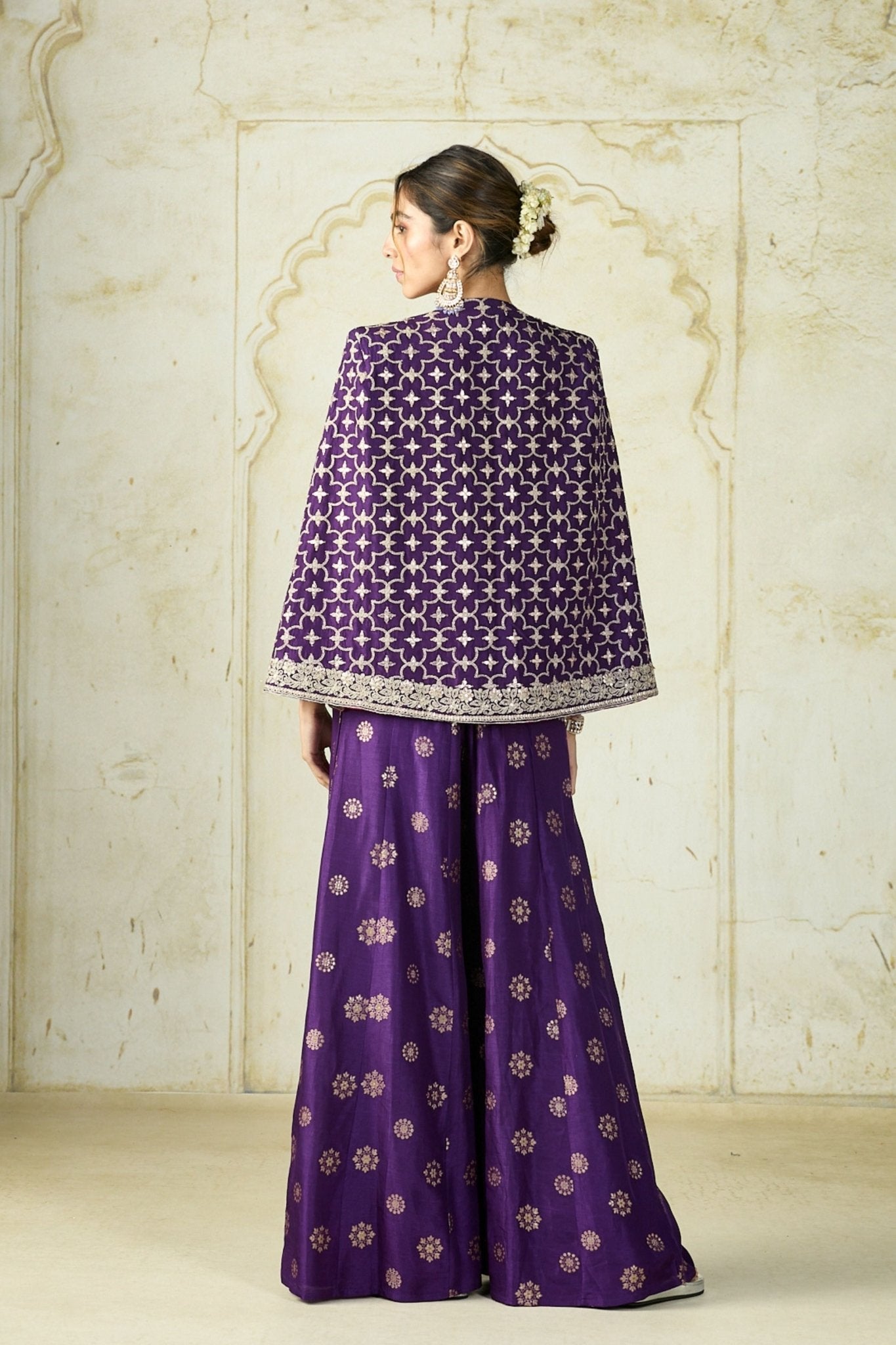 Purple Shaina Jacket Set - Gopi Vaid - Elahe